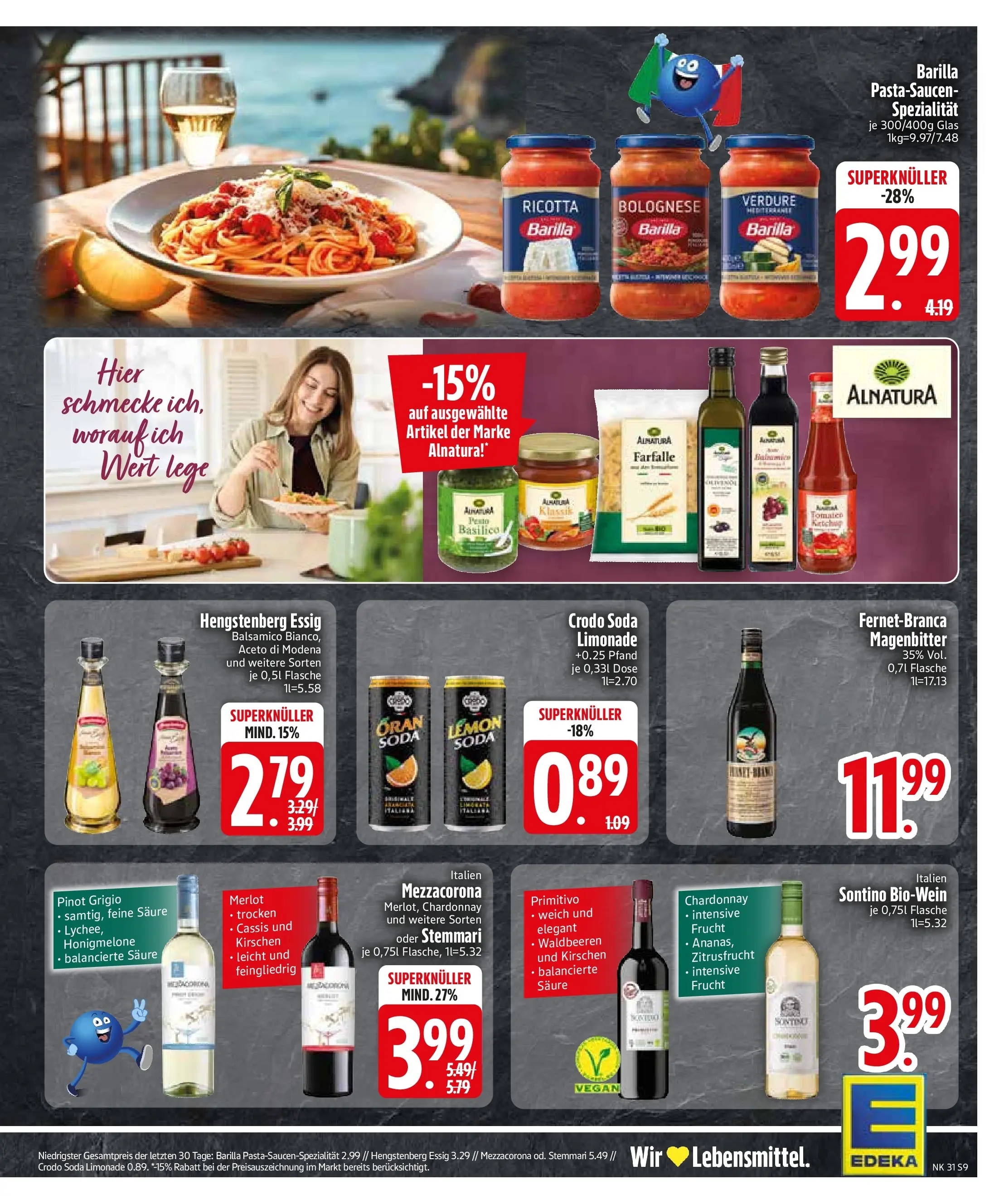 Edeka prospekt Sauerlach (ab 27.07.2026) » Angebote Online | Seite: 11 | Produkte: Barilla, Essig, Kirschen, Honigmelone
