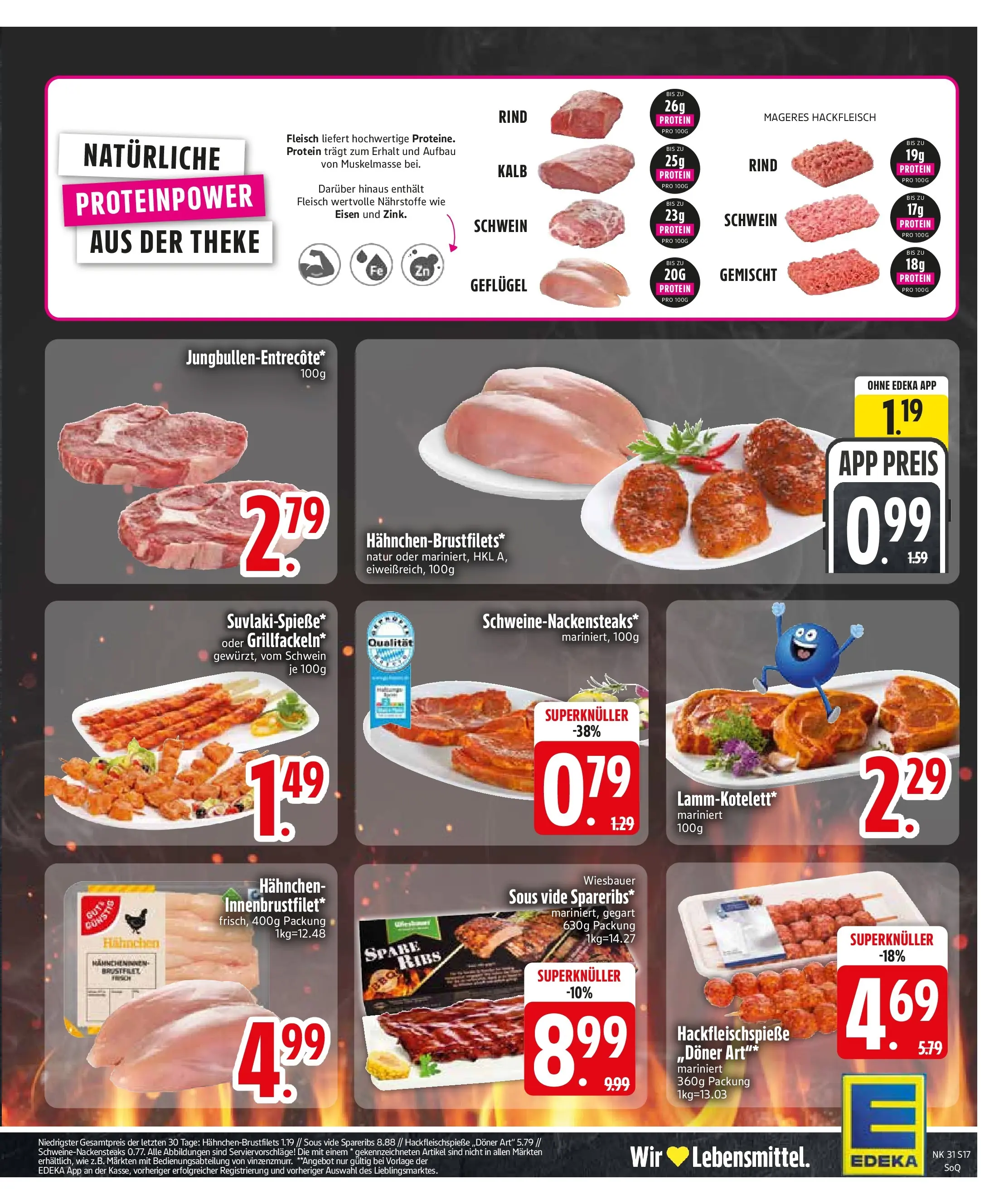 Edeka prospekt Erdweg (ab 27.07.2026) » Angebote Online | Seite: 19 | Produkte: Hahnchen, Theke, Fleisch, Hackfleisch