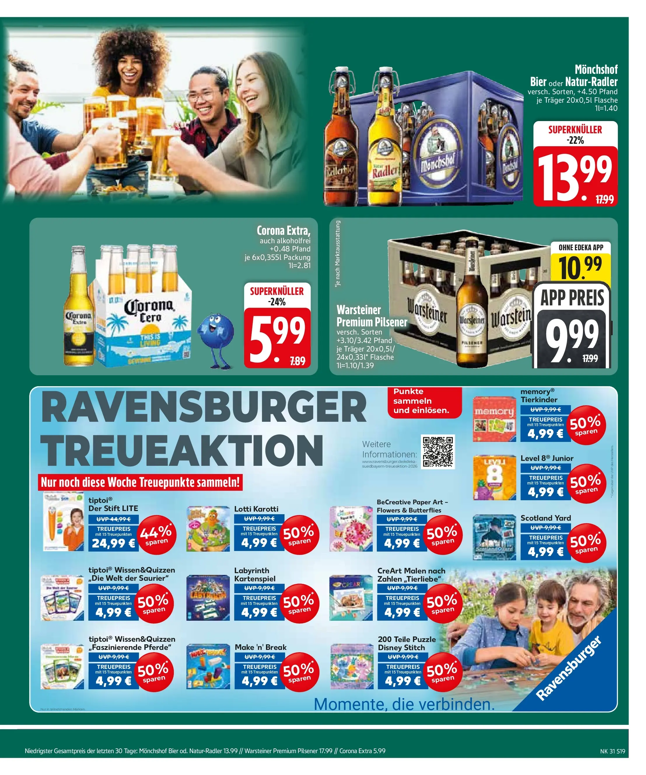 Edeka prospekt Sauerlach (ab 27.07.2026) » Angebote Online | Seite: 21 | Produkte: Monchshof, Bier, Radler, Warsteiner