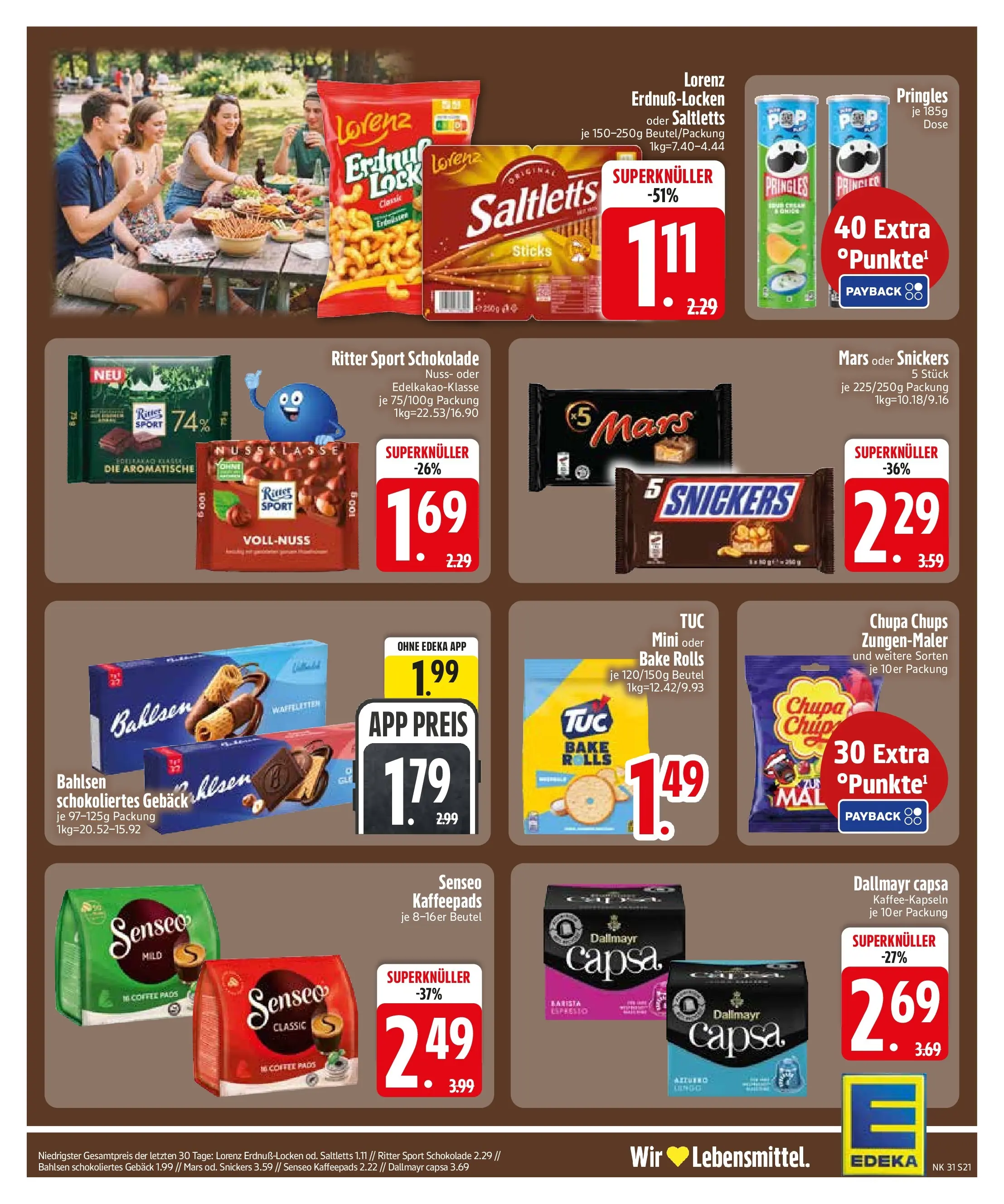 Edeka prospekt Sauerlach (ab 27.07.2026) » Angebote Online | Seite: 23 | Produkte: Schokolade, Mars, Pringles, Dallmayr capsa
