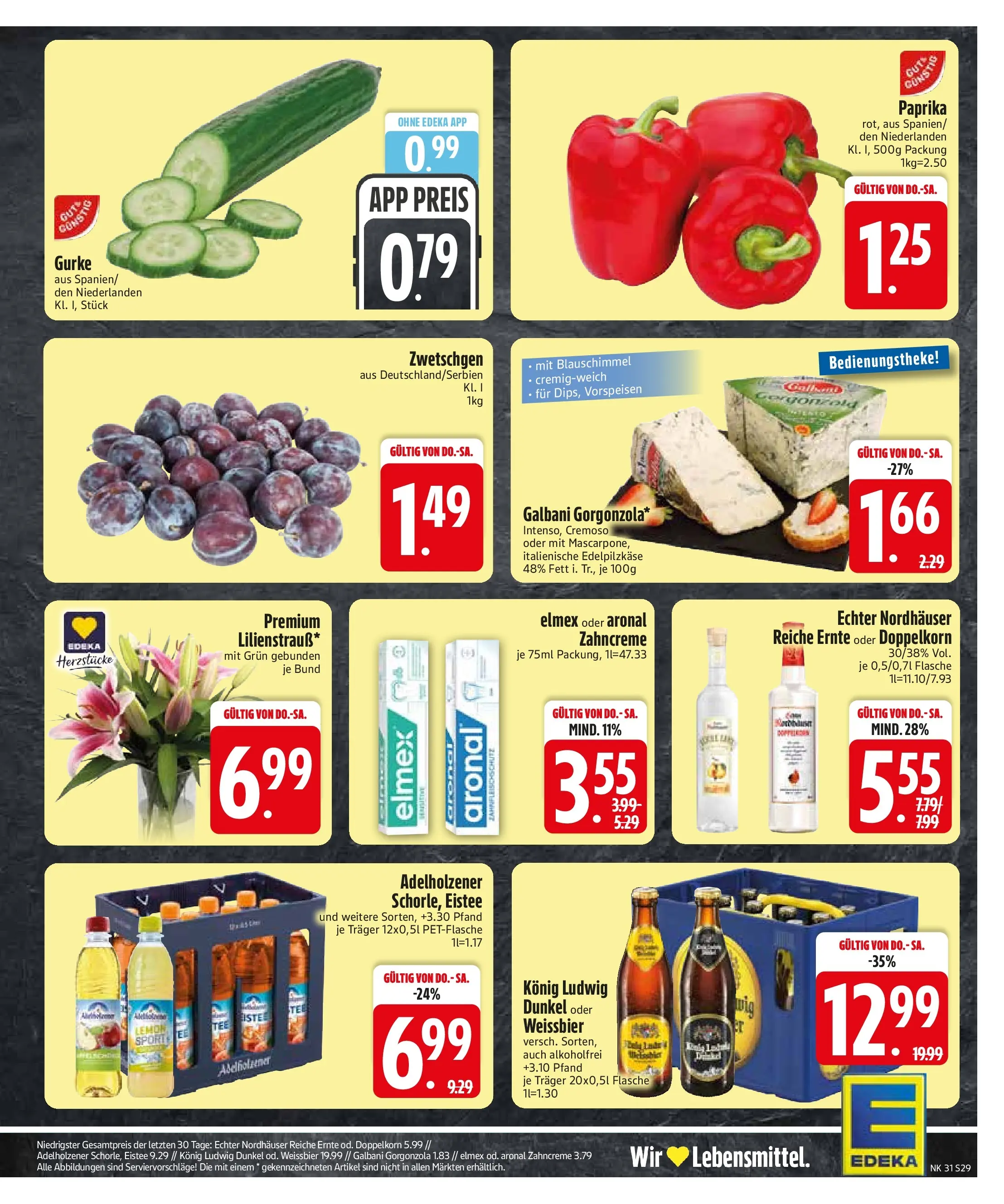 Edeka prospekt Sauerlach (ab 27.07.2026) » Angebote Online | Seite: 31 | Produkte: Weißbier, Adelholzener, Zwetschgen, Paprika