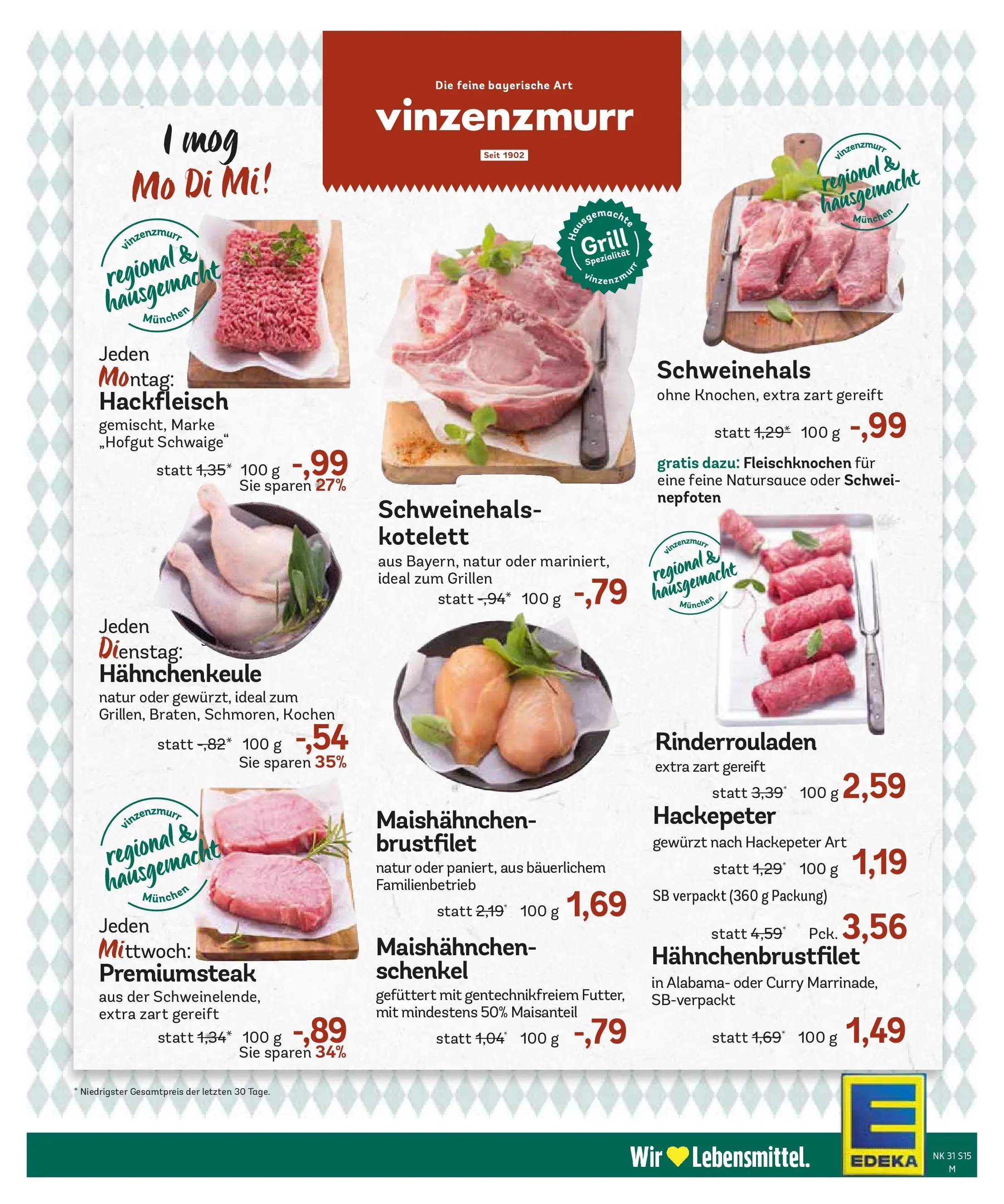 Edeka prospekt München (ab 27.07.2026) » Angebote Online | Seite: 17 | Produkte: Rinderrouladen, Grill, Hackfleisch