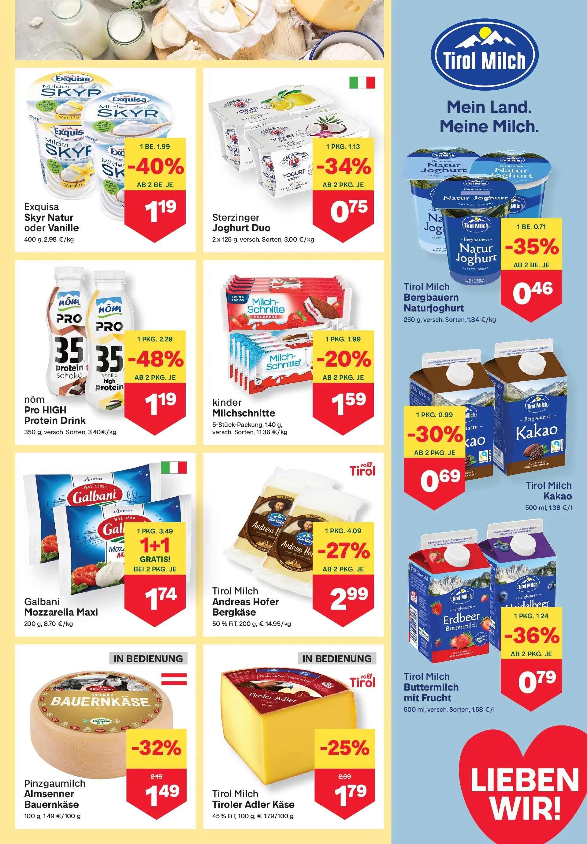 MPREIS Pfunds von 30.07.2026 - Aktuelle Angebote | Seite: 5 | Produkte: Milch, Käse, Joghurt