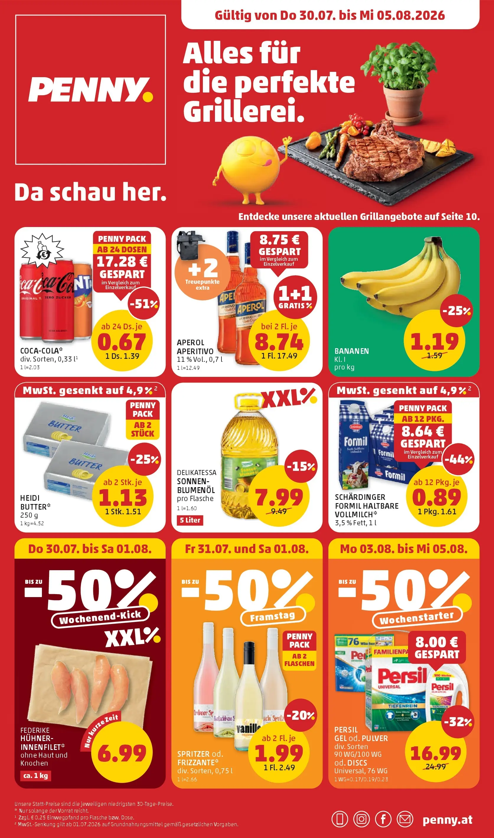 Penny Markt - PENNY: Die ganze Woche sparen. ab (30.07.2026) - Angebote, Prospekt | Seite: 1