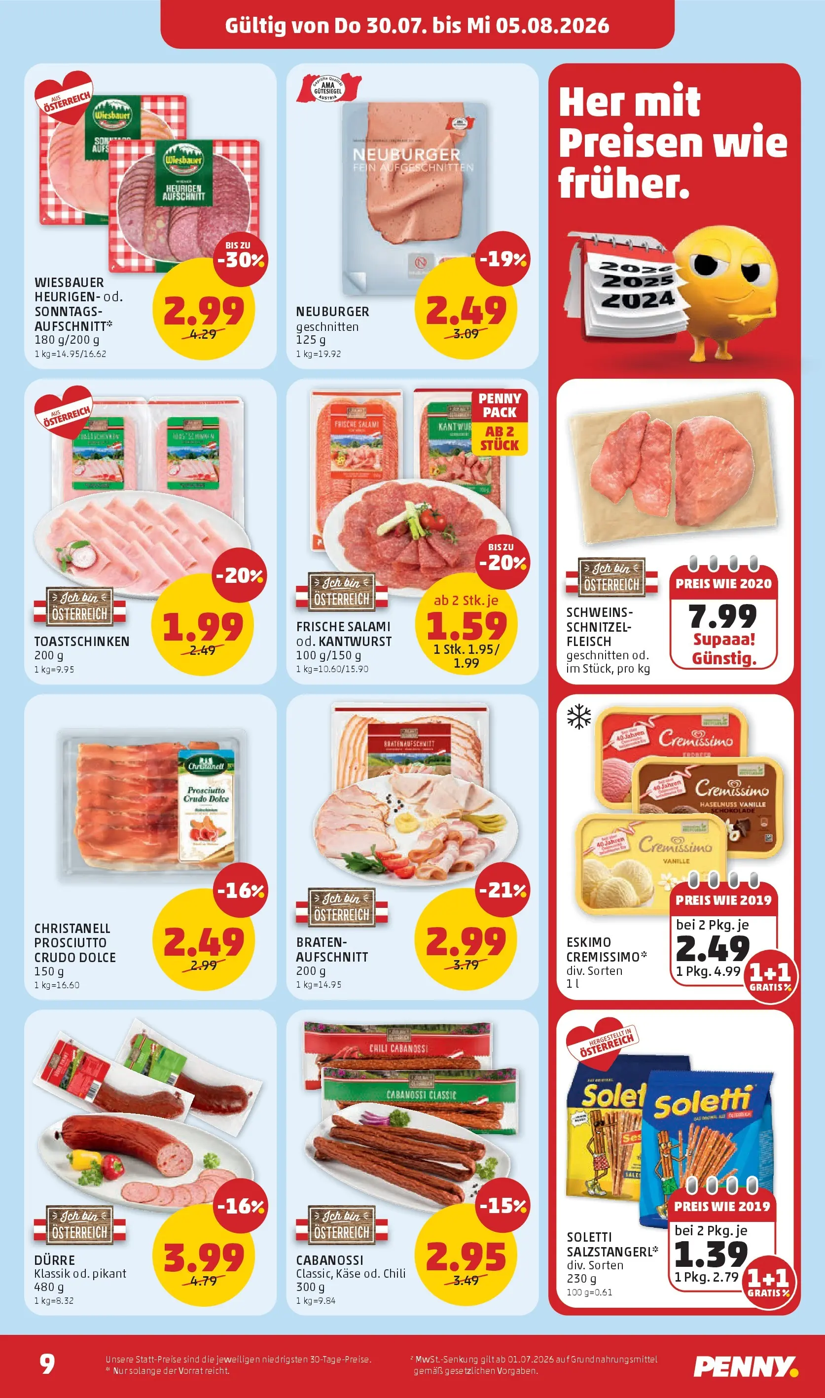 Penny Markt - PENNY: Die ganze Woche sparen. ab (30.07.2026) - Angebote, Prospekt | Seite: 9