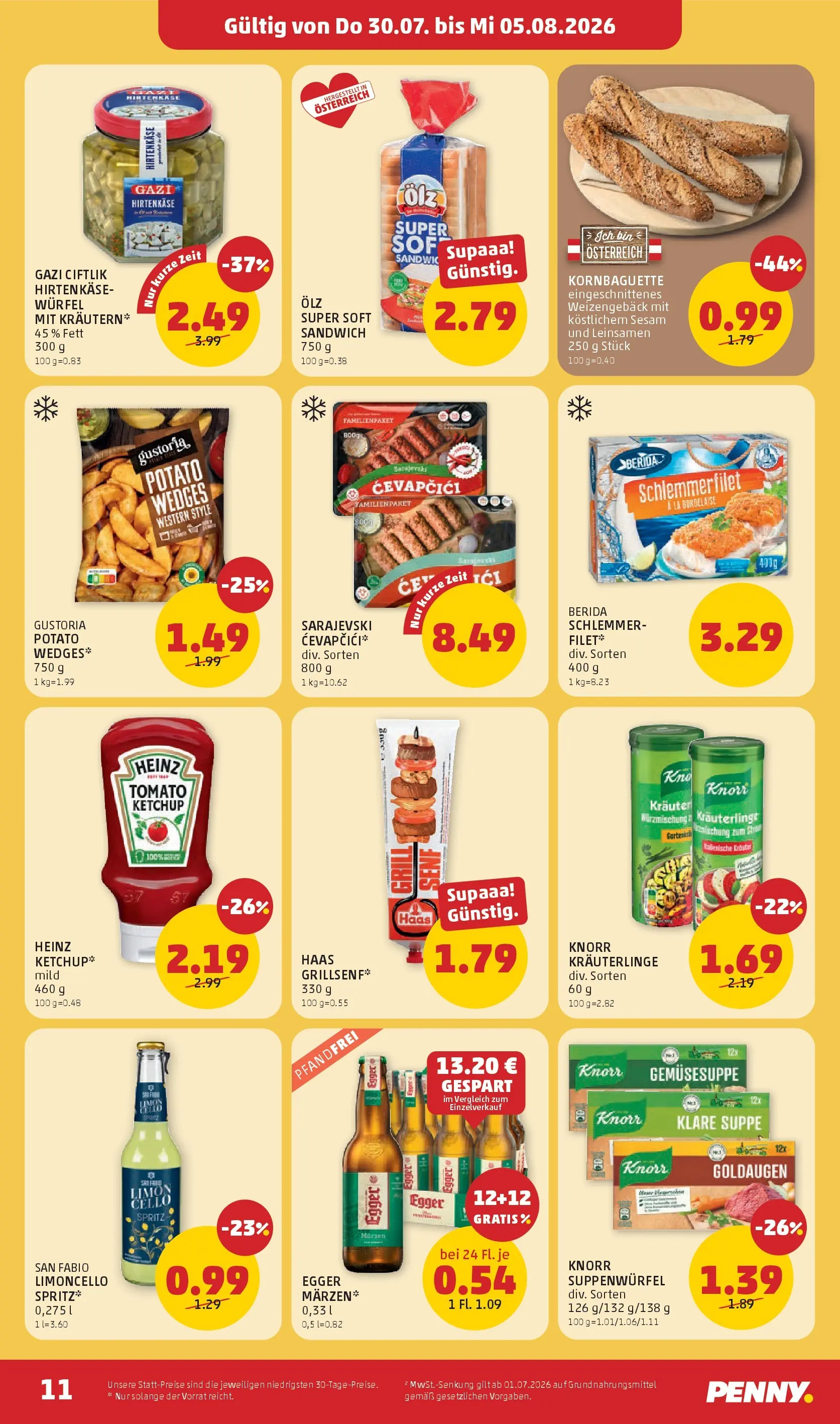 Penny Markt - PENNY: Die ganze Woche sparen. ab (30.07.2026) - Angebote, Prospekt | Seite: 11