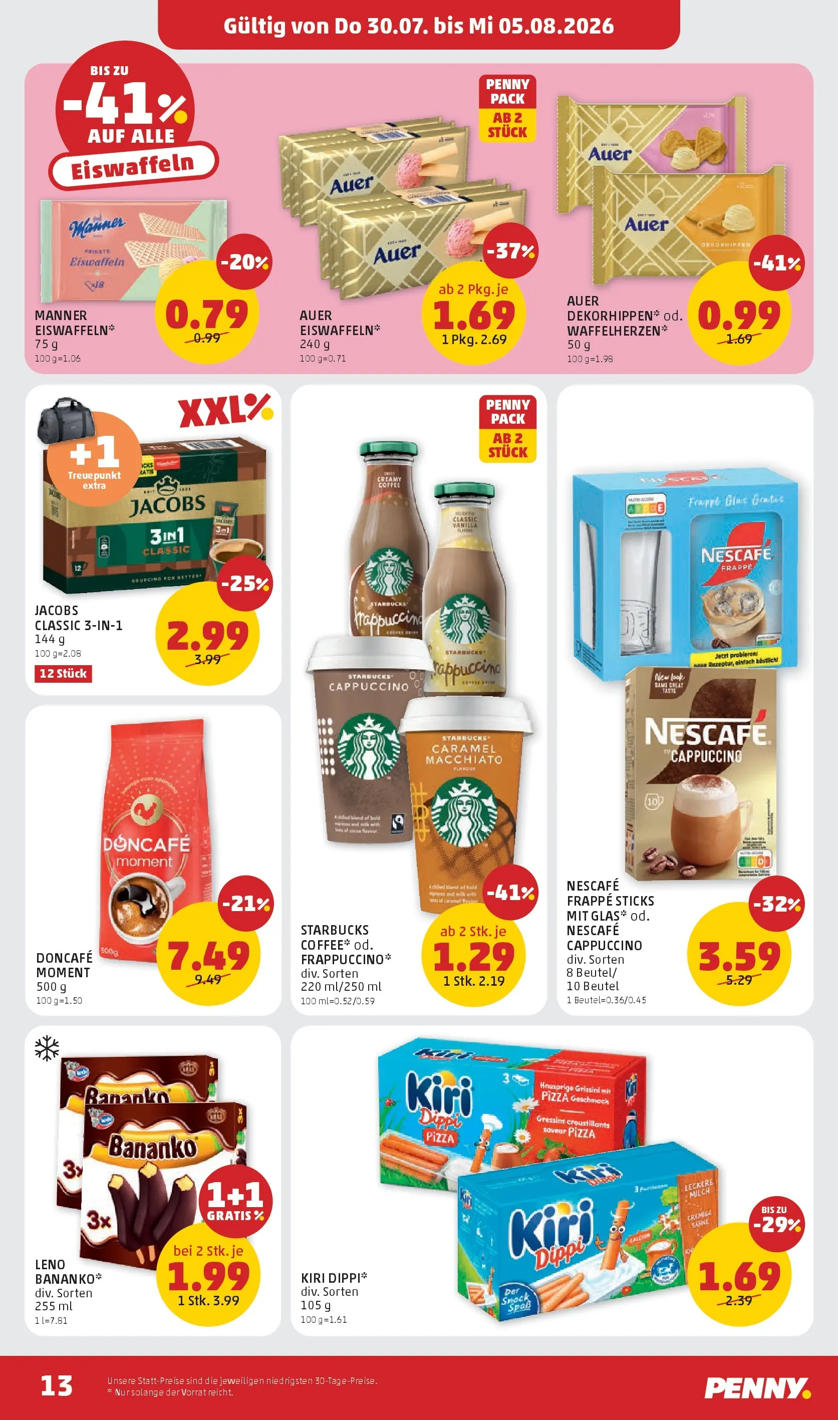 Penny Markt - PENNY: Die ganze Woche sparen. ab (30.07.2026) - Angebote, Prospekt | Seite: 13