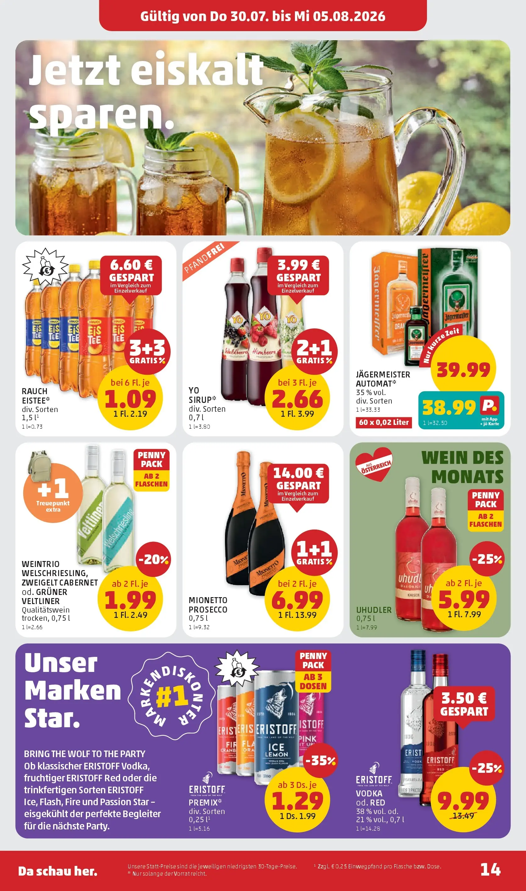 Penny Markt - PENNY: Die ganze Woche sparen. ab (30.07.2026) - Angebote, Prospekt | Seite: 14