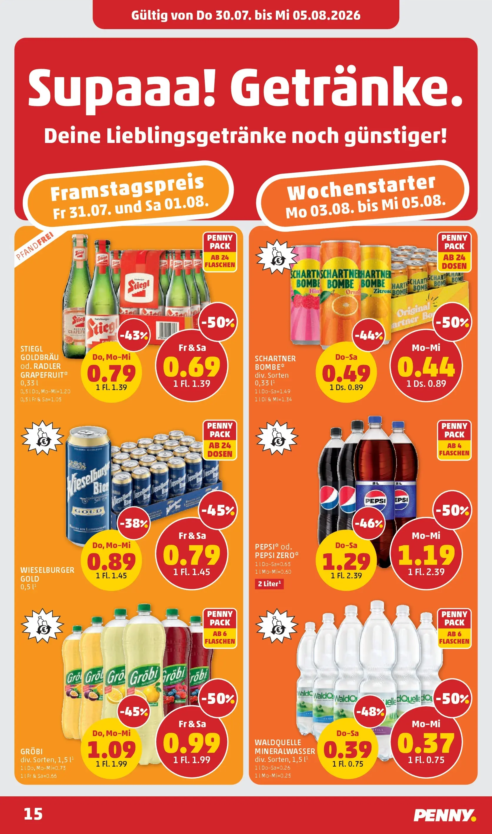 Penny Markt - PENNY: Die ganze Woche sparen. ab (30.07.2026) - Angebote, Prospekt | Seite: 15
