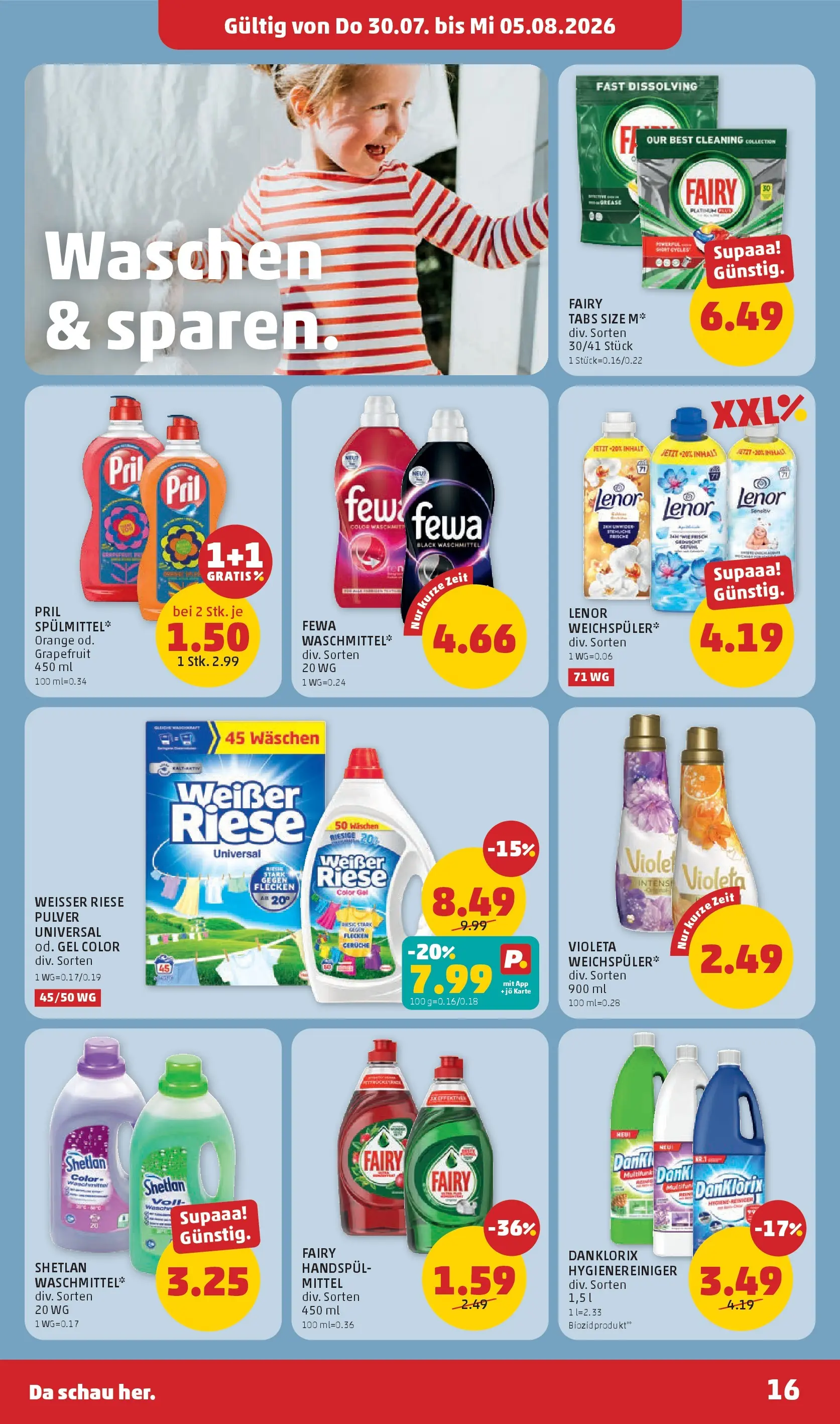 Penny Markt - PENNY: Die ganze Woche sparen. ab (30.07.2026) - Angebote, Prospekt | Seite: 16