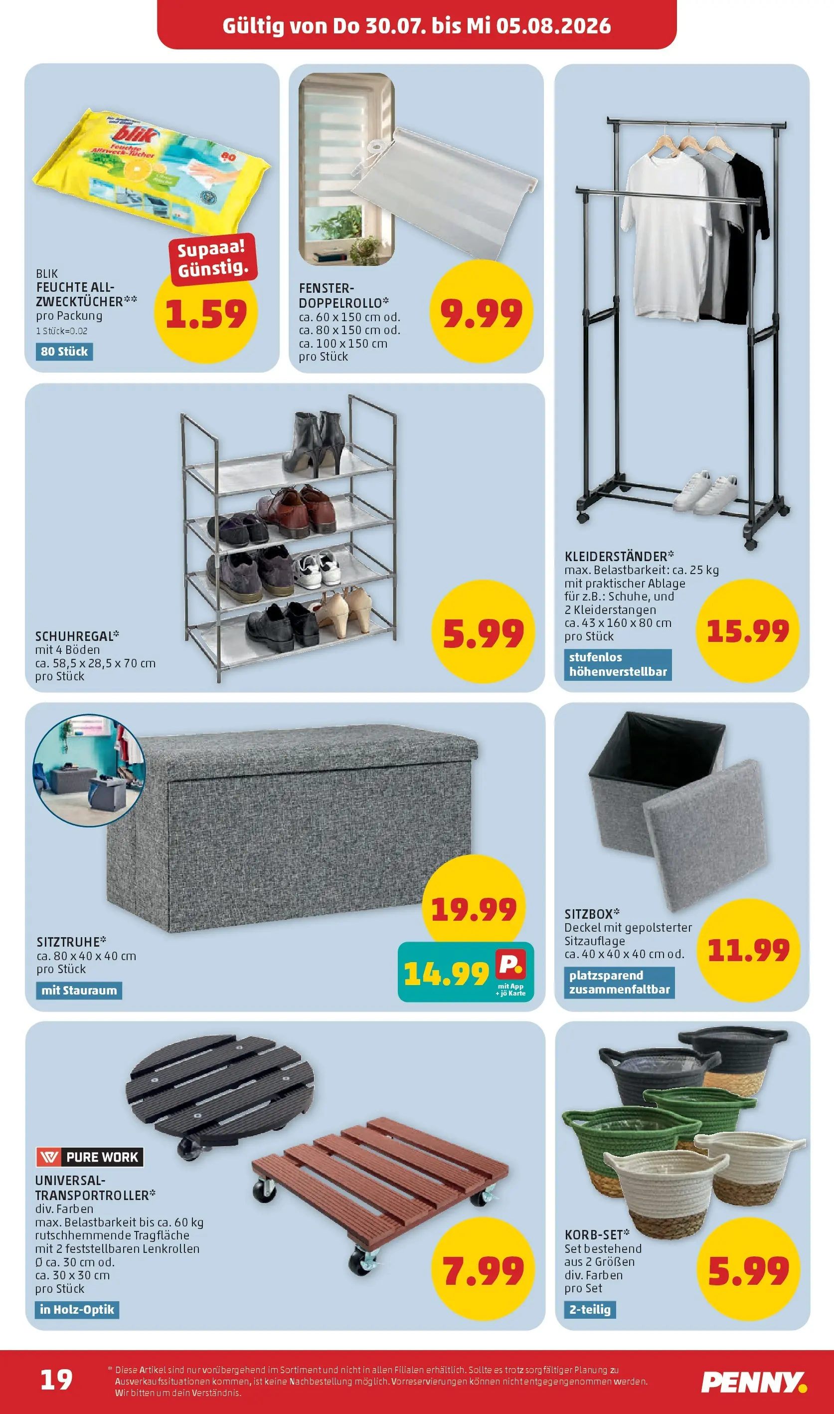 Penny Markt - PENNY: Die ganze Woche sparen. ab (30.07.2026) - Angebote, Prospekt | Seite: 19