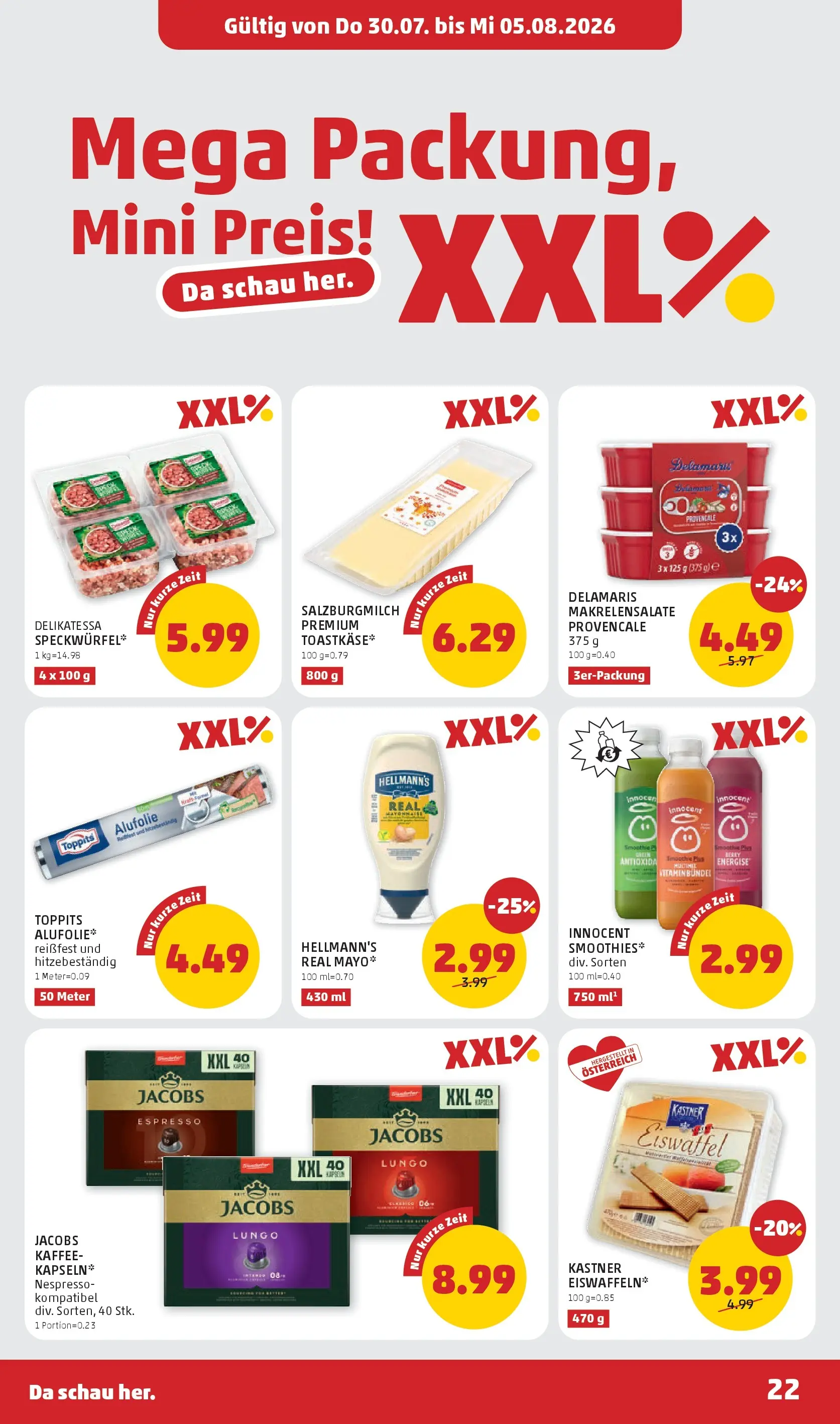 Penny Markt - PENNY: Die ganze Woche sparen. ab (30.07.2026) - Angebote, Prospekt | Seite: 22