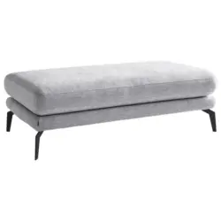 Hocker in Textil Hellgrau