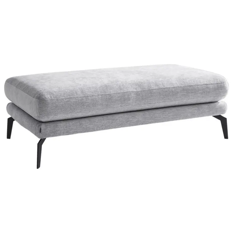 Hocker in Textil Hellgrau