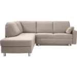 XXXLutz Lauterach - Ihr M&ouml;belhaus bei Bregenz Ecksofa in Chenille Naturfarben, Beige Zierkissen, Armlehnenkissen 208/227 cm