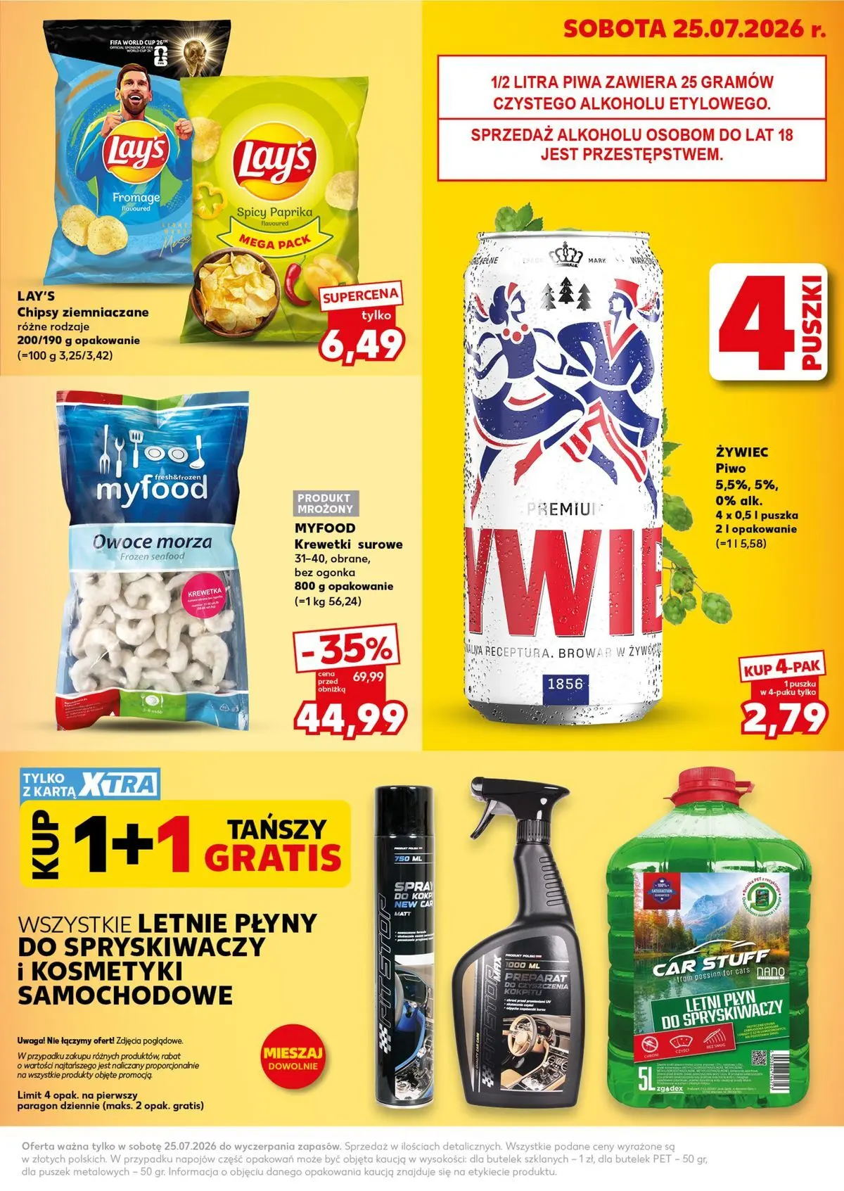 Kaufland gazetka - Super Sobota od 25.07.2026 - od jutra PDF | Strona: 3 | Produkty: Karta, Kosmetyki, Płyn do spryskiwaczy, Owoce