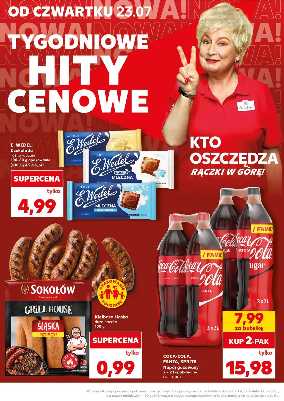 Kaufland gazetka - Super Sobota od 25.07.2026 - od jutra PDF | Strona: 4 | Produkty: Kiełbasa, Sprite, Kiełbasa śląska, Czekolada