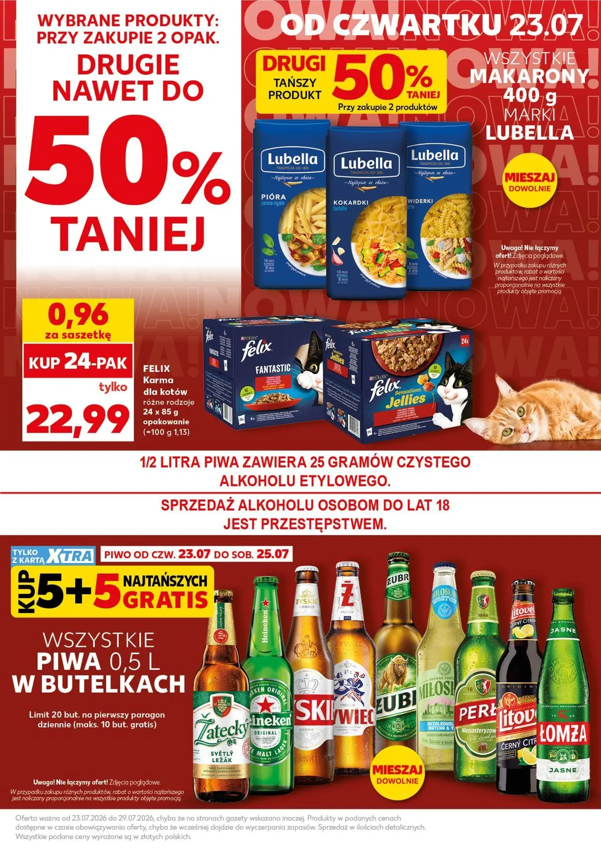 Kaufland gazetka - Super Sobota od 25.07.2026 - od jutra PDF | Strona: 5 | Produkty: Karta, Penne, Leżak, Heineken