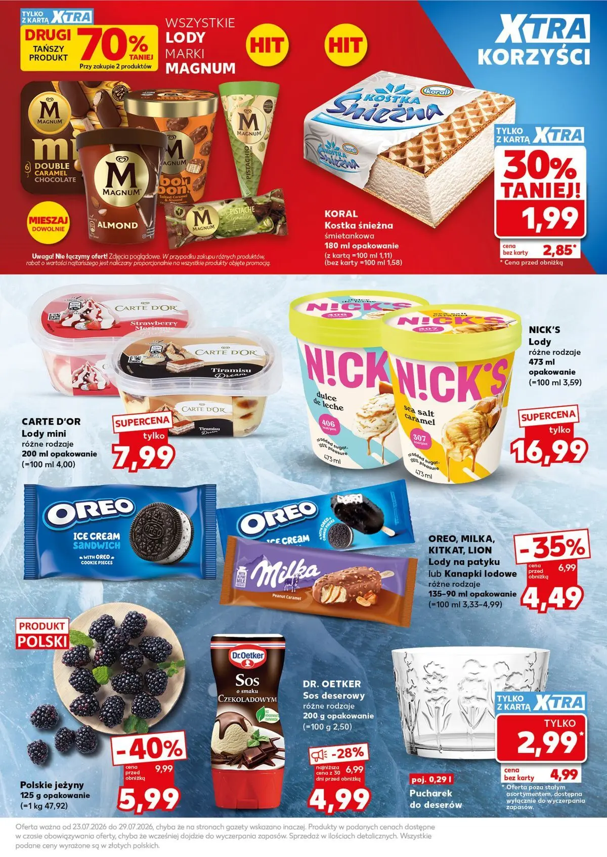 Kaufland gazetka - Super Sobota od 25.07.2026 - od jutra PDF | Strona: 13 | Produkty: Milka, Jeżyny, Lody na patyku, Lody mini