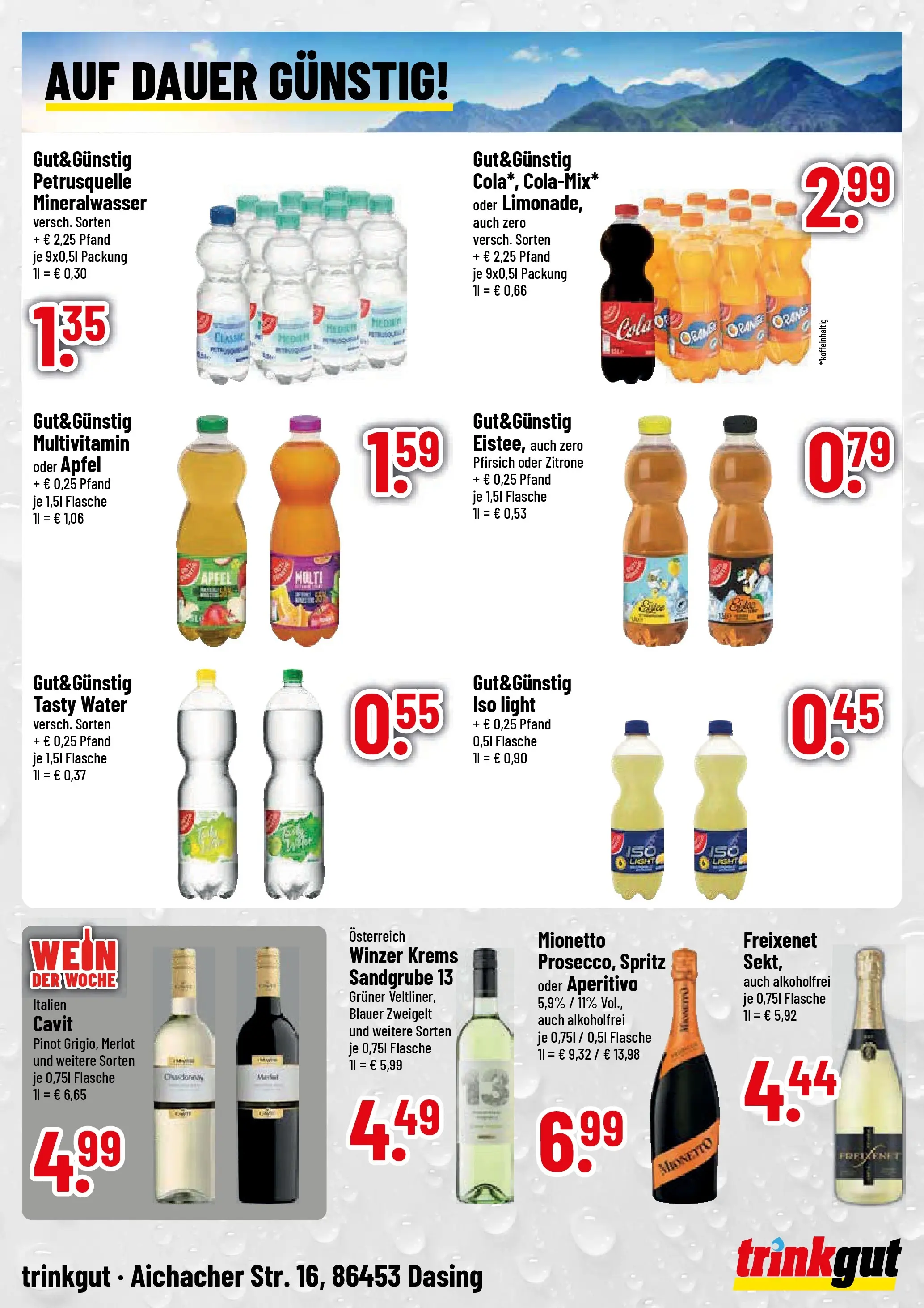 Trinkgut Prospekt Dasing (ab 27.07.2026) » Angebote online | Seite: 4 | Produkte: Freixenet, Merlot, Mineralwasser, Wein
