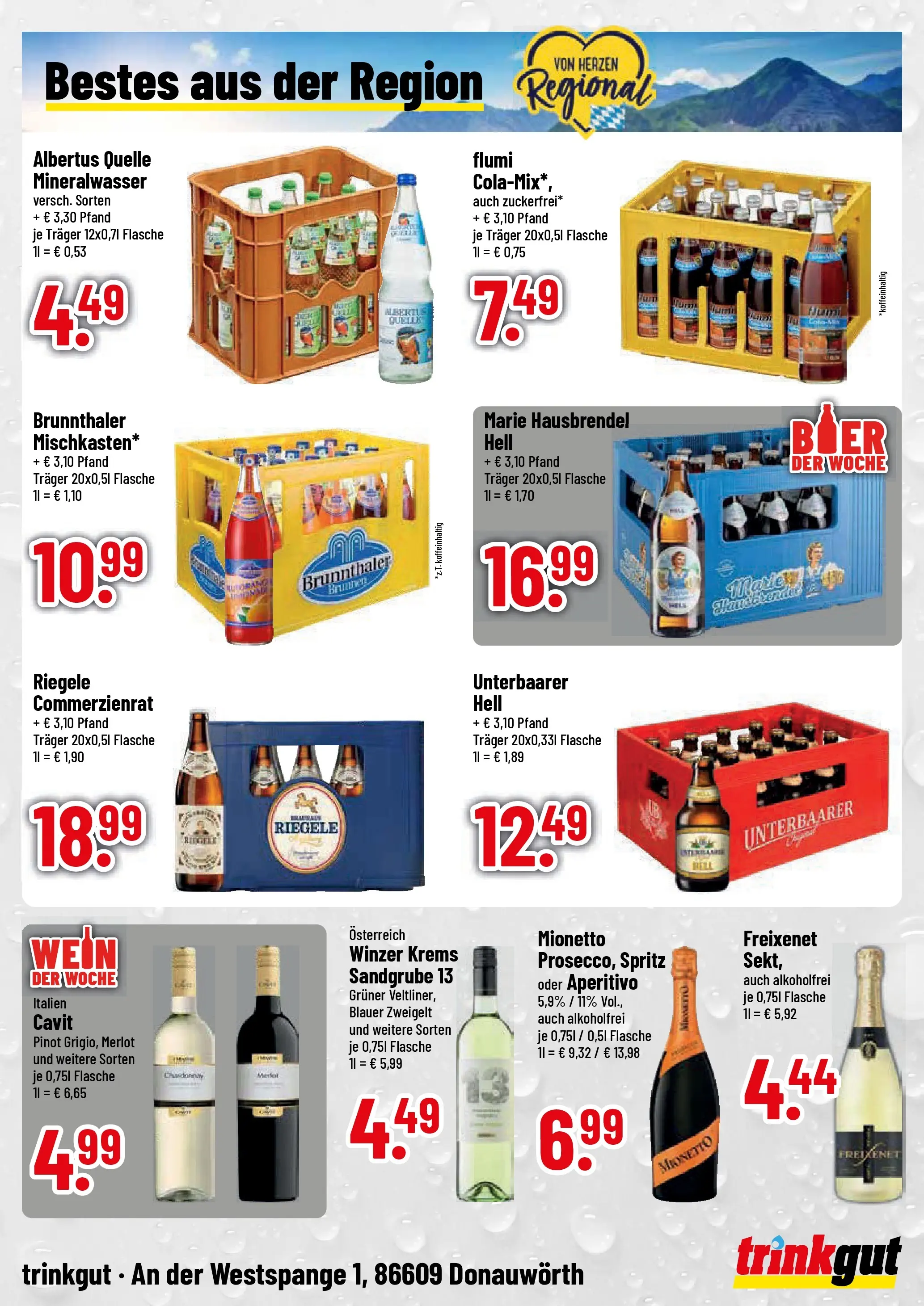 Trinkgut Prospekt Donauwörth (ab 27.07.2026) » Angebote online | Seite: 4 | Produkte: Freixenet, Merlot, Mineralwasser, Wein