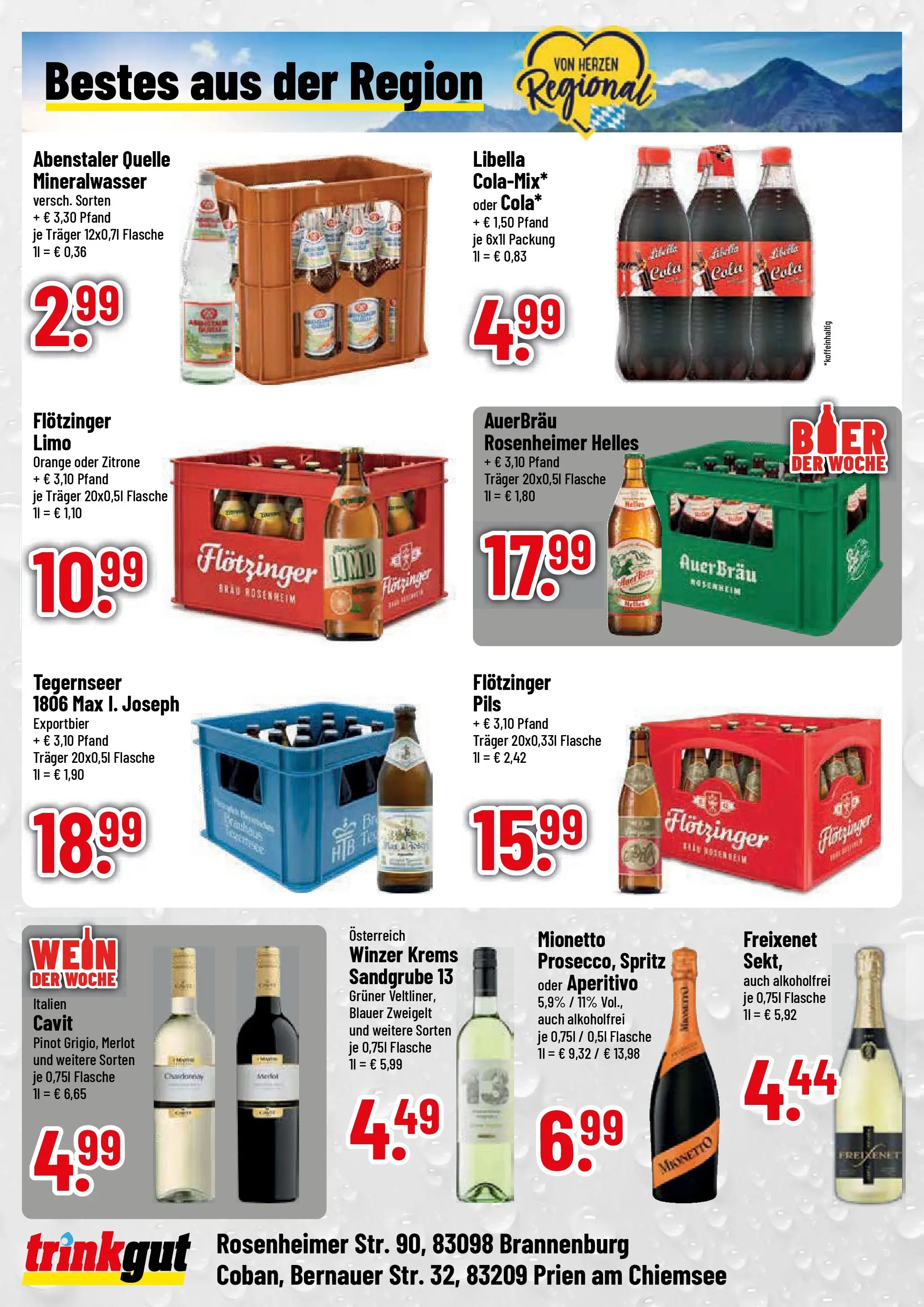 Trinkgut Prospekt Prien Am Chiemsee (ab 27.07.2026) » Angebote online | Seite: 4 | Produkte: Cola, Merlot, Pils, Mineralwasser