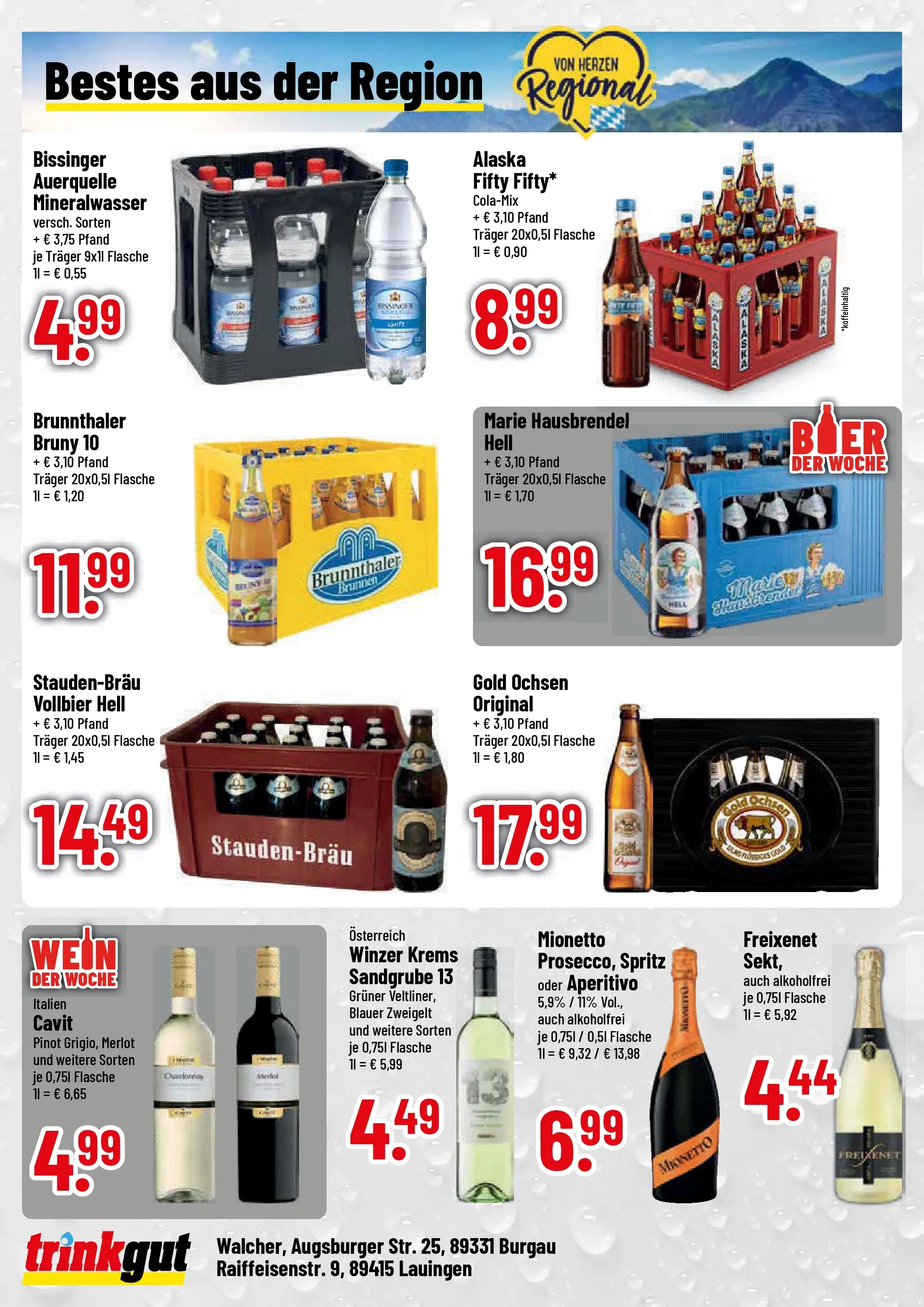 Trinkgut Prospekt Burgau (ab 27.07.2026) » Angebote online | Seite: 4 | Produkte: Freixenet, Merlot, Mineralwasser, Wein
