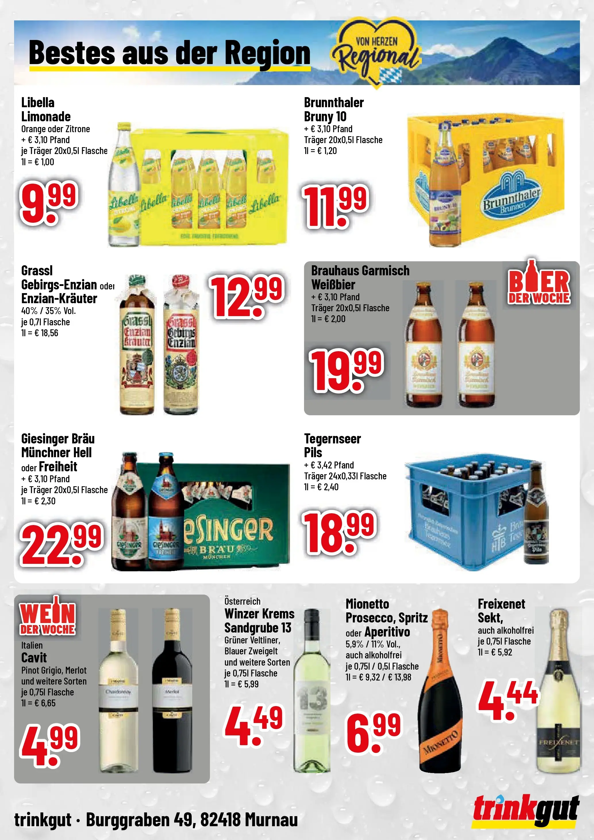 Trinkgut Prospekt Murnau (ab 27.07.2026) » Angebote online | Seite: 4 | Produkte: Weißbier, Pils, Limonade, Zitrone