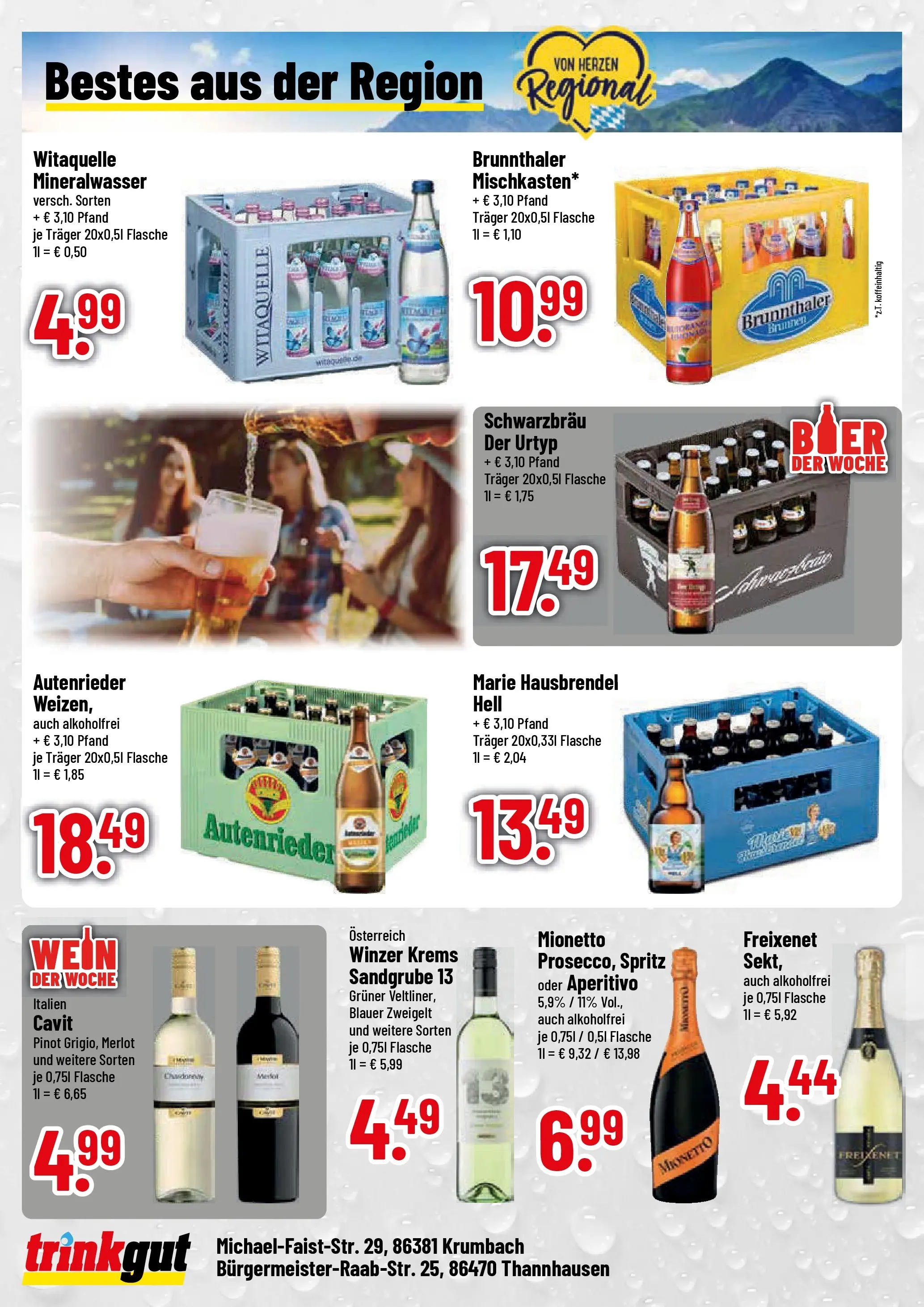Trinkgut Prospekt Krumbach (ab 27.07.2026) » Angebote online | Seite: 4 | Produkte: Freixenet, Merlot, Mineralwasser, Wein