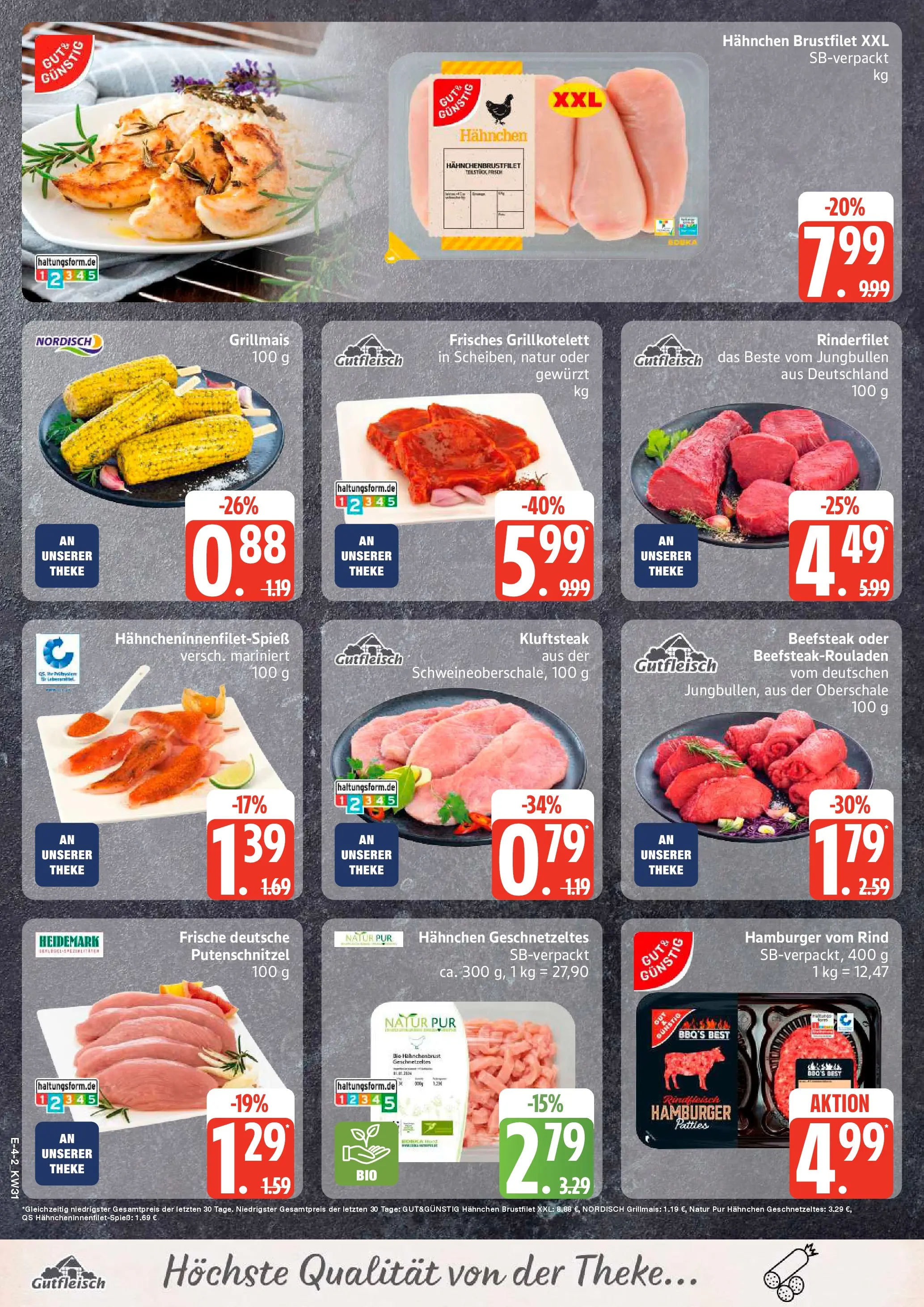 Marktkauf Prospekt Heide (ab 27.07.2026) » Angebote online | Seite: 4 | Produkte: Theke, Rinderfilet, Putenschnitzel, Hahnchenbrust