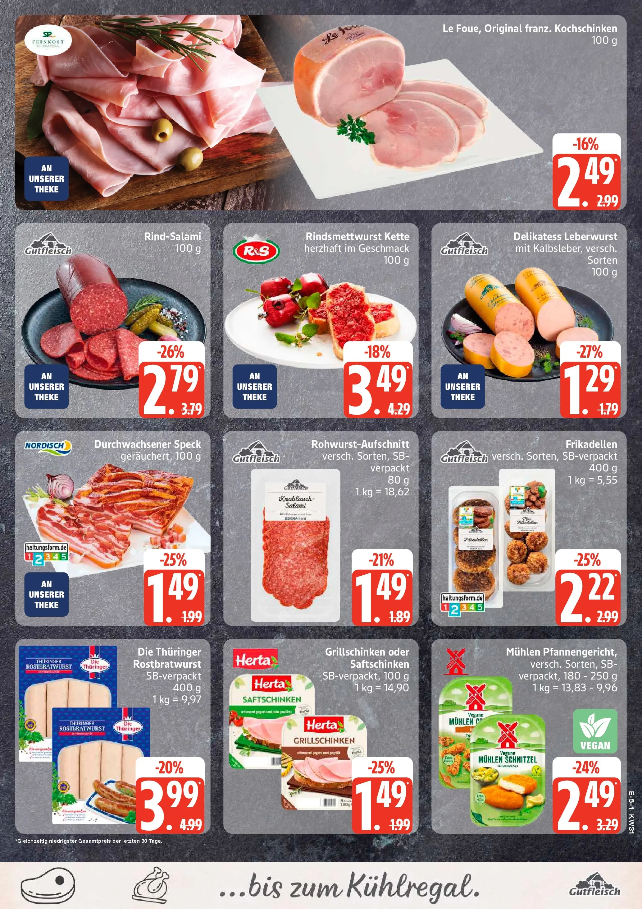 Edeka Prospekt Mölln (ab 27.07.2026) » Angebote Online | Seite: 5 | Produkte: Theke, Schnitzel, Knoblauch, Salami