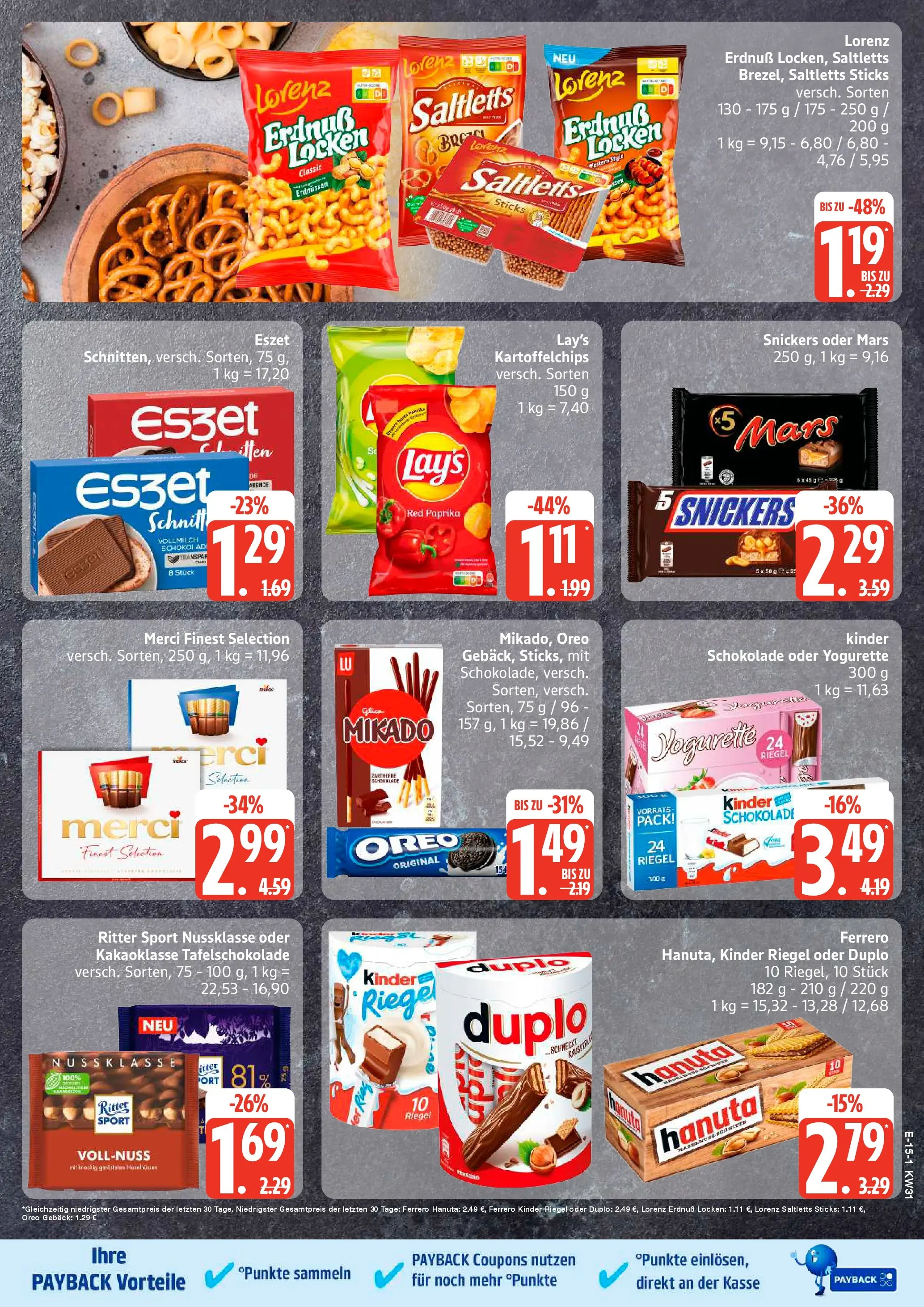 Edeka Prospekt Mölln (ab 27.07.2026) » Angebote Online | Seite: 17 | Produkte: Schokolade, Kinder riegel, Snickers, Mars