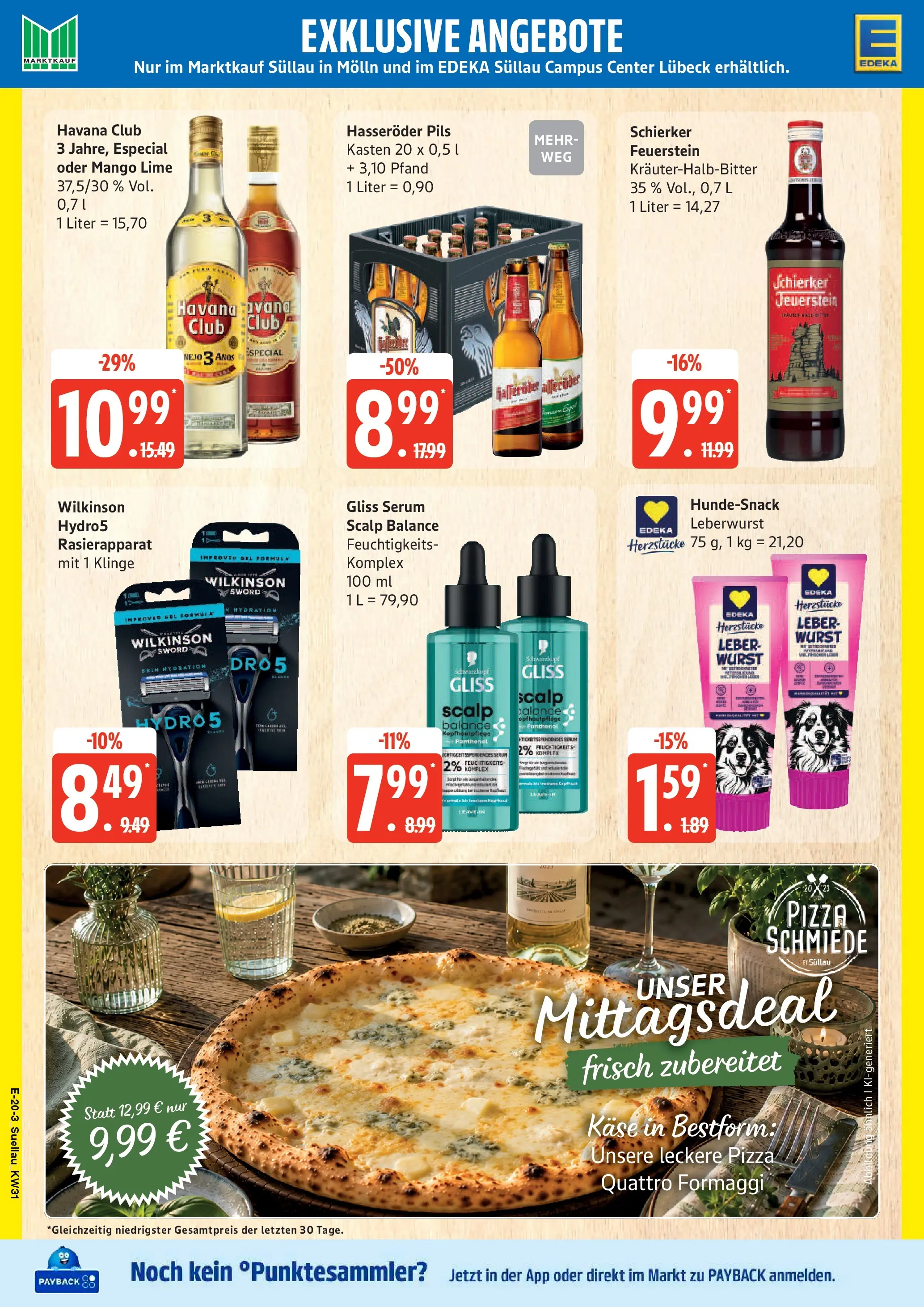 Edeka Prospekt Mölln (ab 27.07.2026) » Angebote Online | Seite: 23 | Produkte: Havana club, Pils, Mango, Pizza