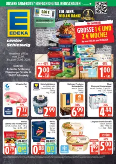 Edeka Prospekt Schleswig ab 27.07.2026 gültig | Seite: 1 | Produkte: Barilla, Barilla pesto, Schweinefilet, Bourbon