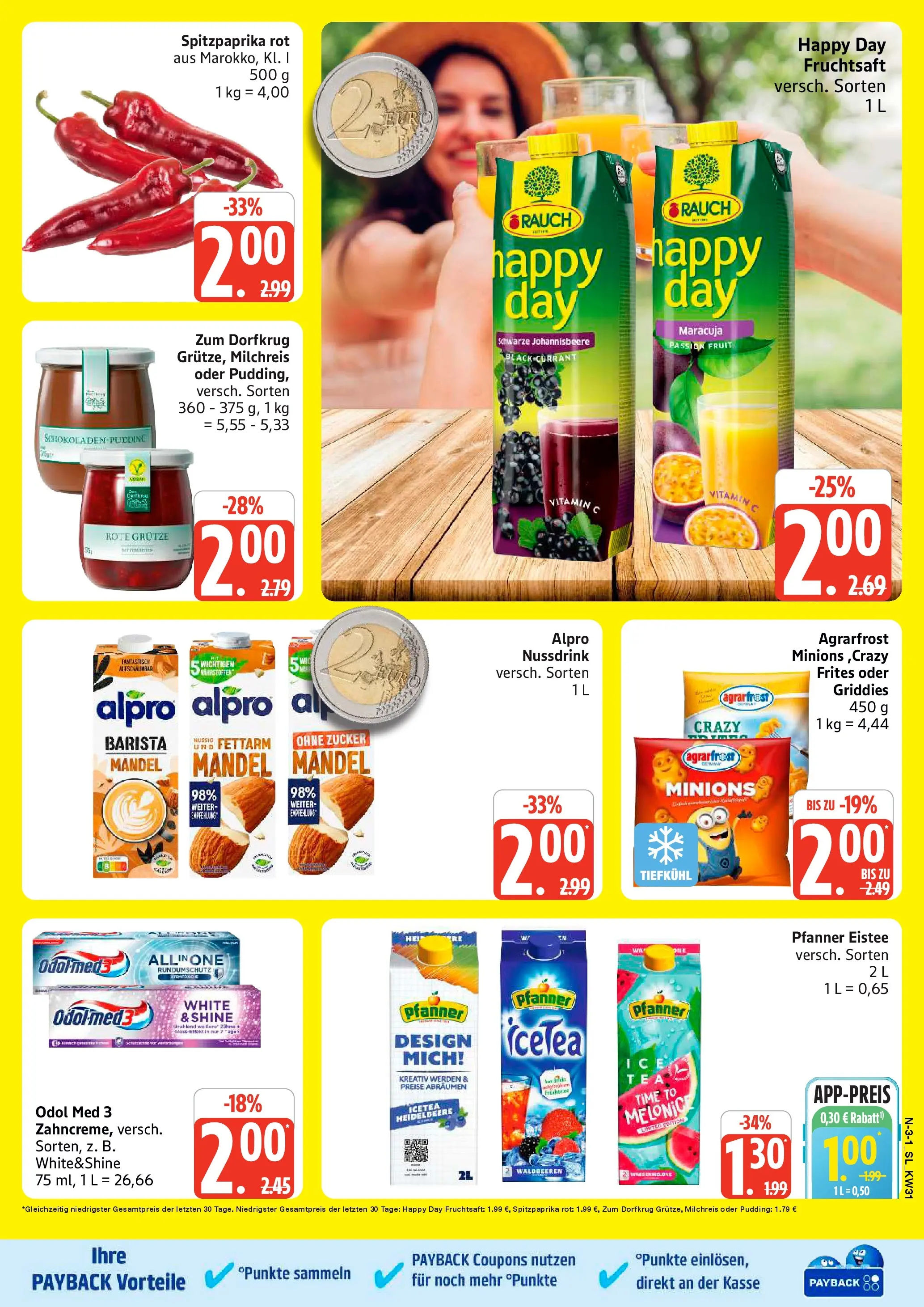 Edeka Prospekt Schleswig (ab 27.07.2026) » Angebote Online | Seite: 3 | Produkte: Pudding, Zucker, Wassermelone, Fruchtsaft
