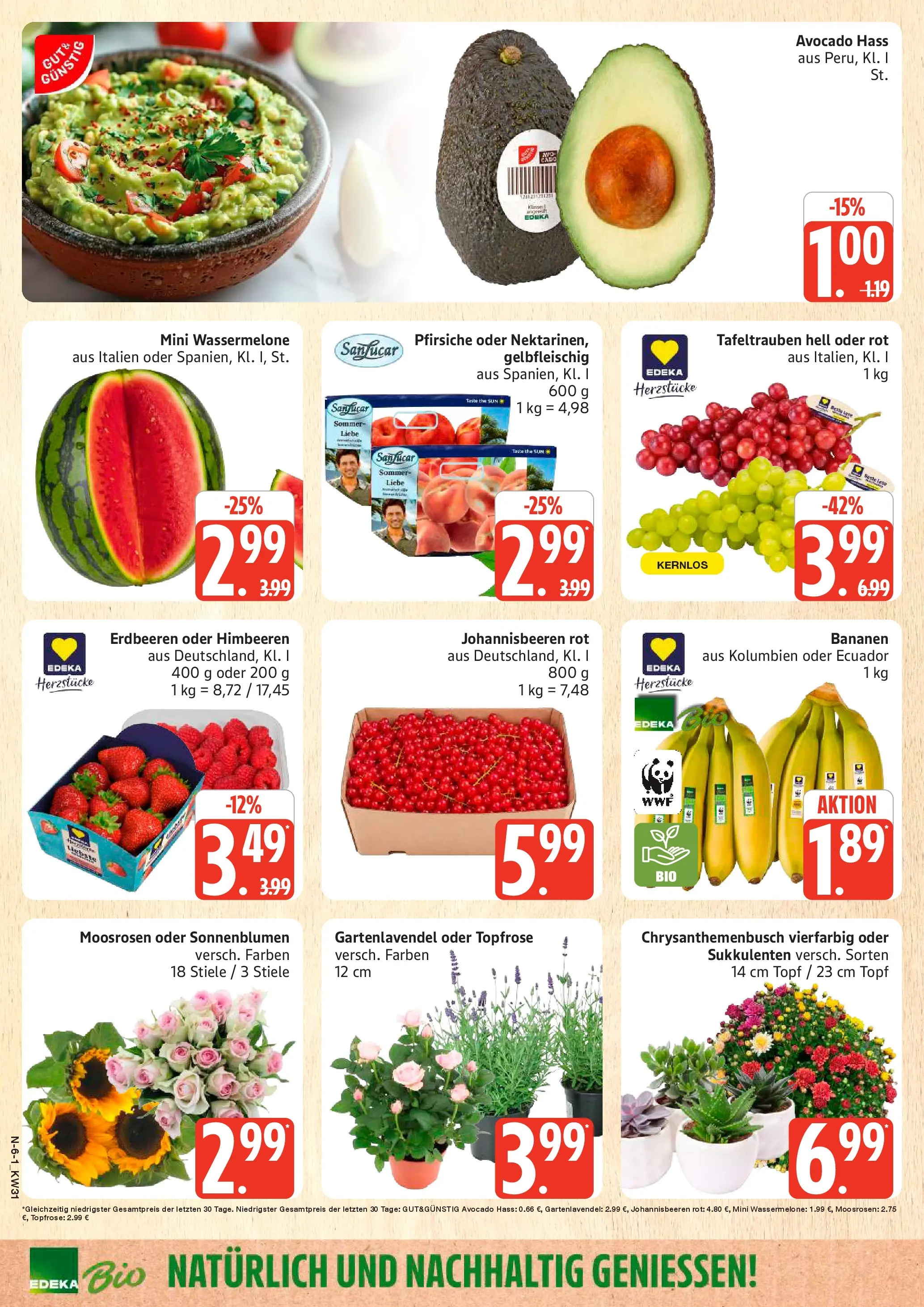 Marktkauf Prospekt Buxtehude (ab 27.07.2026) » Angebote online | Seite: 6 | Produkte: Himbeeren, Bananen, Wassermelone, Erdbeeren