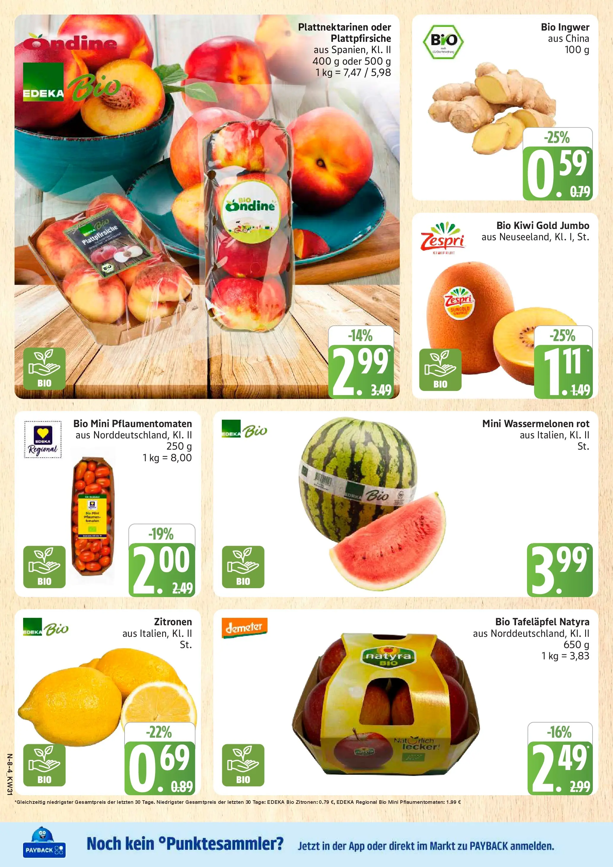 Edeka Prospekt Rostock (ab 27.07.2026) » Angebote Online | Seite: 9 | Produkte: Kiwi, Zitronen
