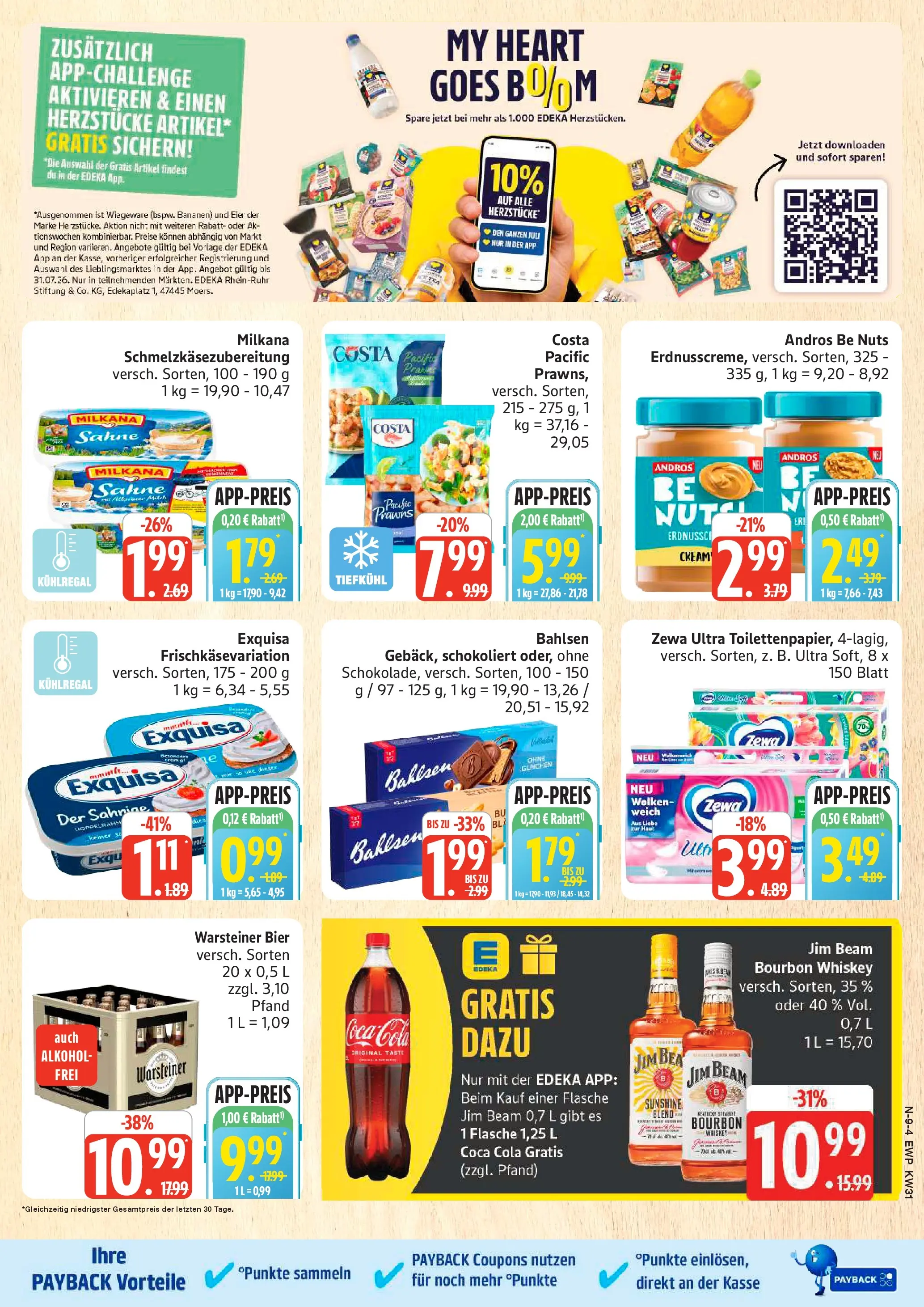 Edeka Prospekt Rostock (ab 27.07.2026) » Angebote Online | Seite: 10 | Produkte: Eier, Bier, Milkana, Exquisa