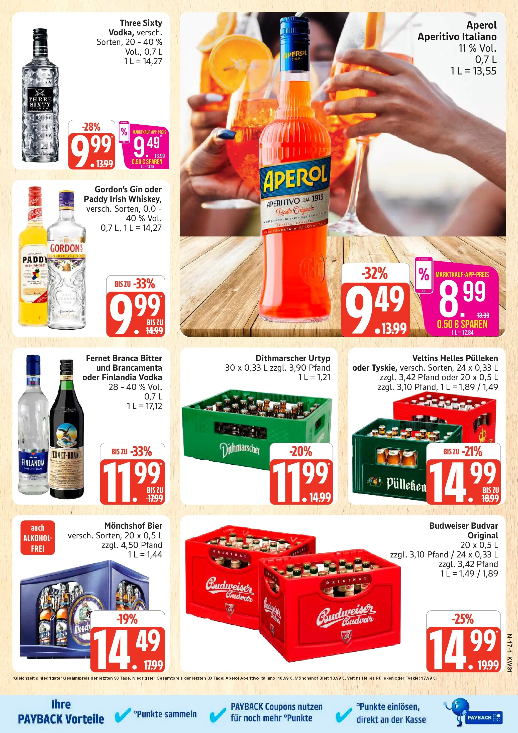 Marktkauf Prospekt Buxtehude (ab 27.07.2026) » Angebote online | Seite: 17 | Produkte: Gordon's gin, Bier, Whiskey, Fernet branca