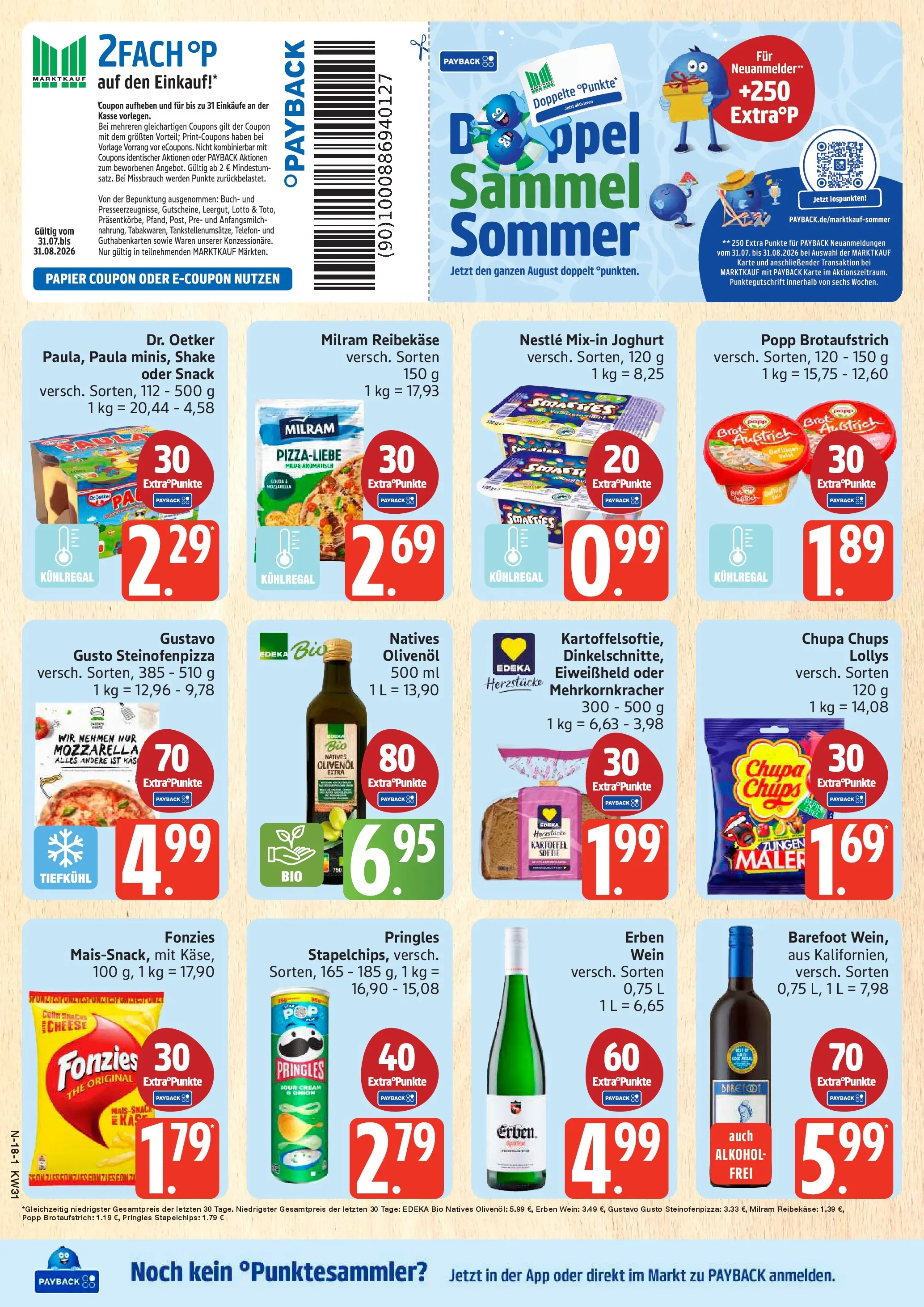 Marktkauf Prospekt Buxtehude (ab 27.07.2026) » Angebote online | Seite: 18 | Produkte: Gustavo gusto, Joghurt, Reibekase, Telefon