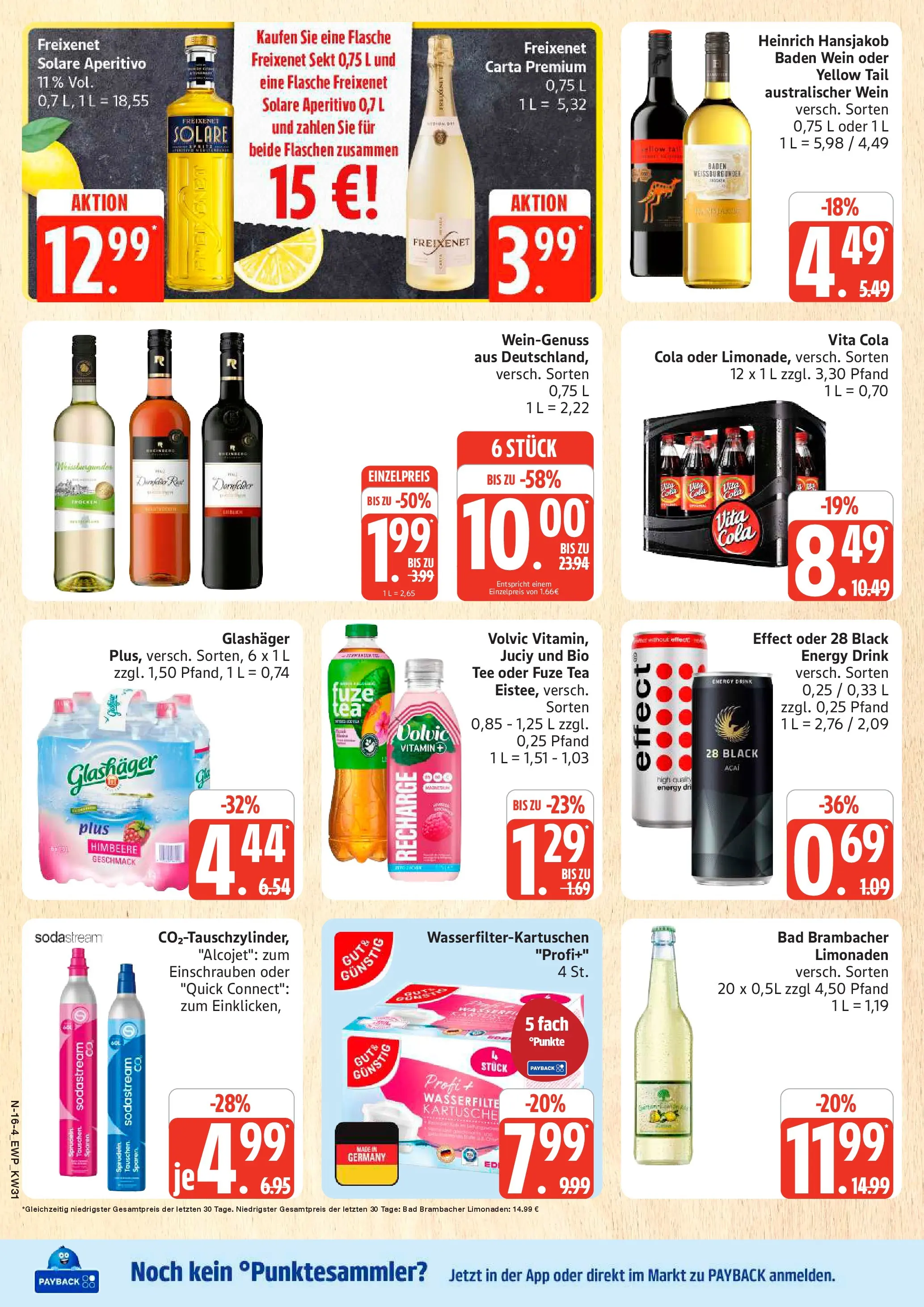 Edeka Prospekt Rostock (ab 27.07.2026) » Angebote Online | Seite: 18 | Produkte: Fuze tea, Cola, Energy, Vita cola