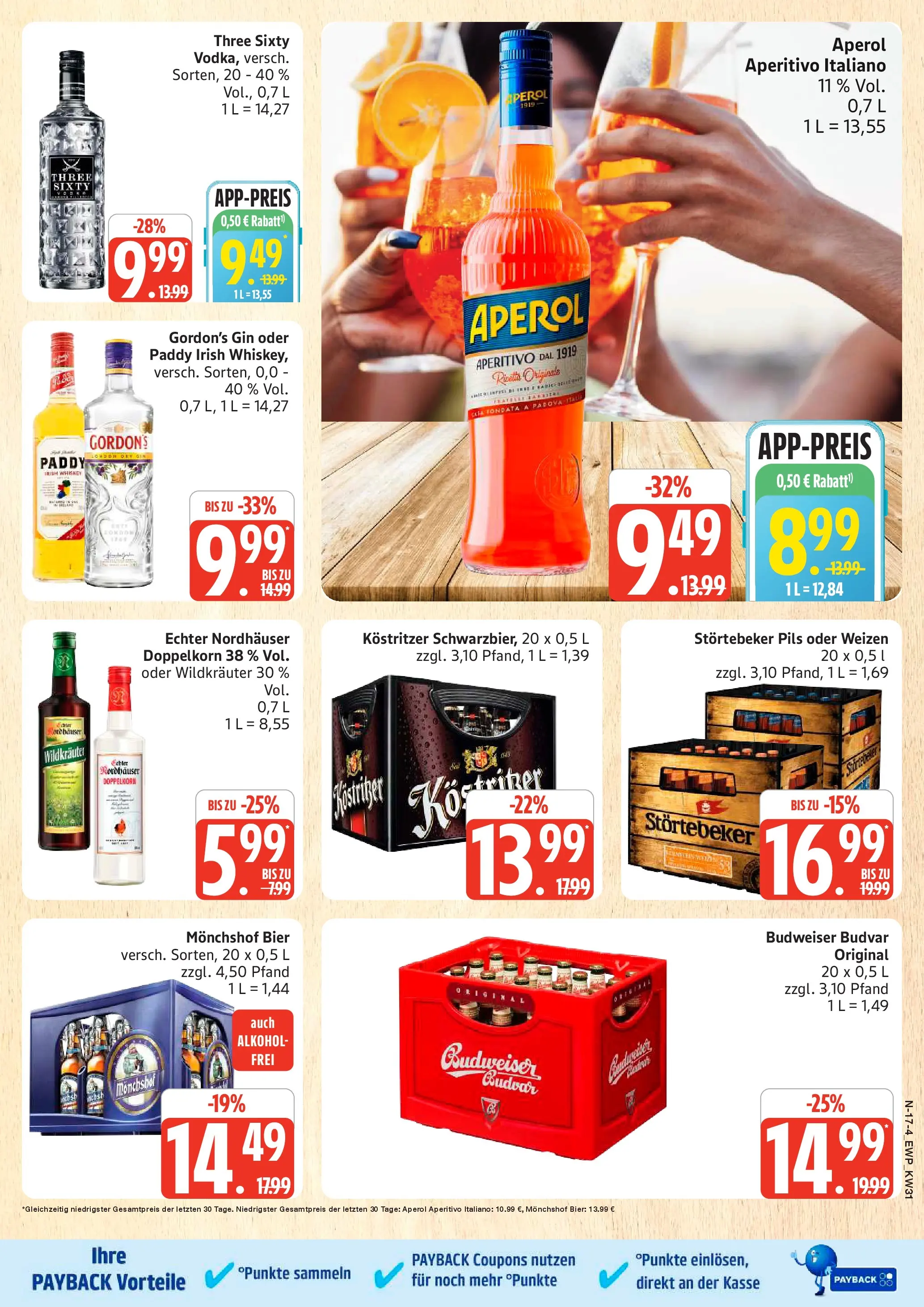 Edeka Prospekt Rostock (ab 27.07.2026) » Angebote Online | Seite: 20 | Produkte: Monchshof, Kostritzer, Pils, Gin