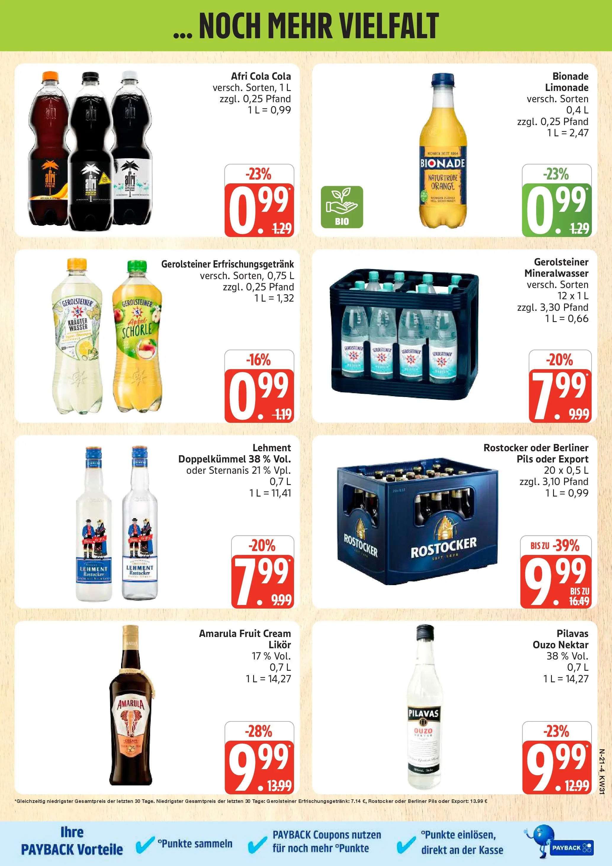 Edeka Prospekt Rostock (ab 27.07.2026) » Angebote Online | Seite: 24 | Produkte: Cola, Pils, Mineralwasser, Gerolsteiner