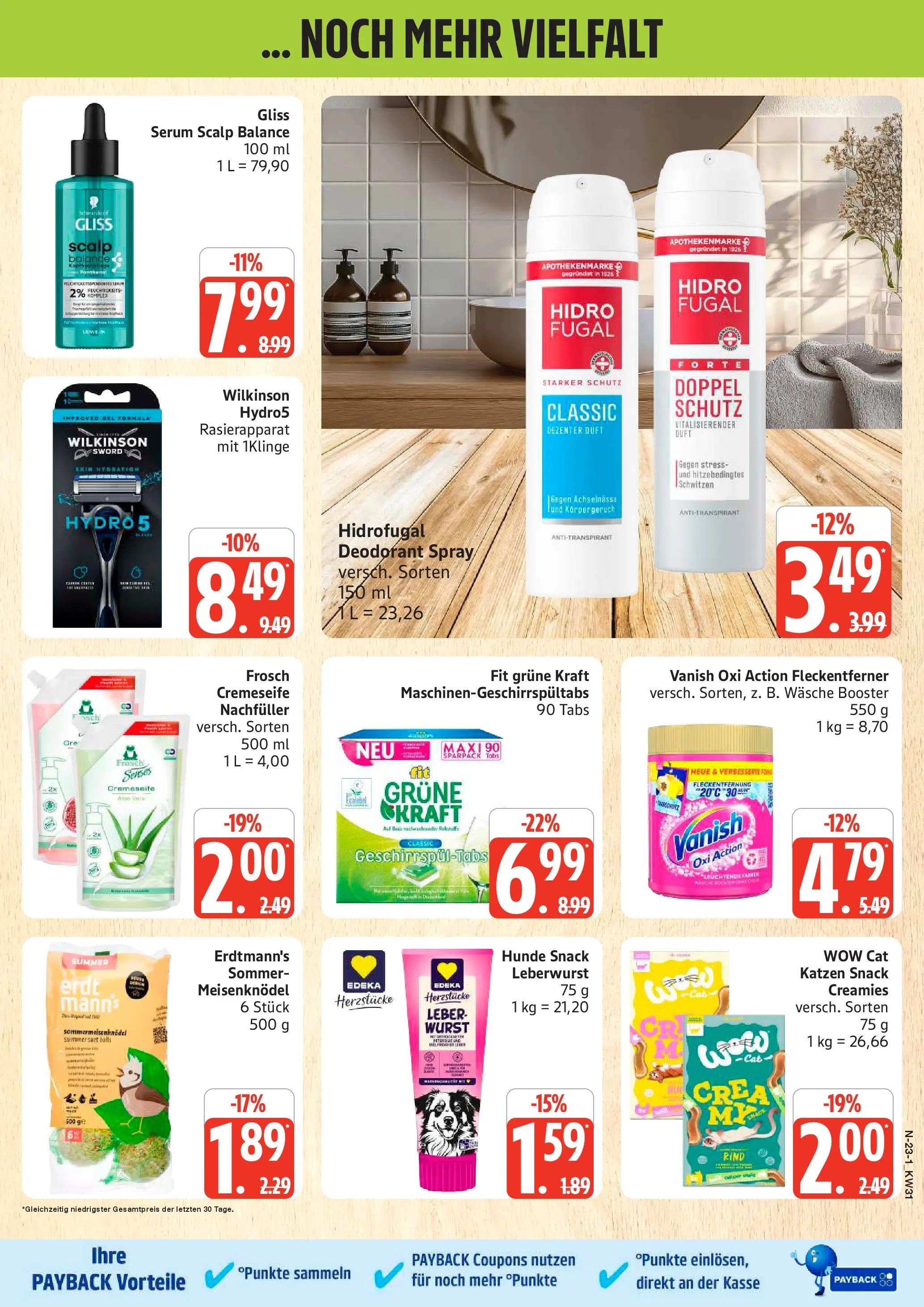 Marktkauf Prospekt Buxtehude (ab 27.07.2026) » Angebote online | Seite: 23 | Produkte: Deodorant, Antitranspirant, Wurst, Serum