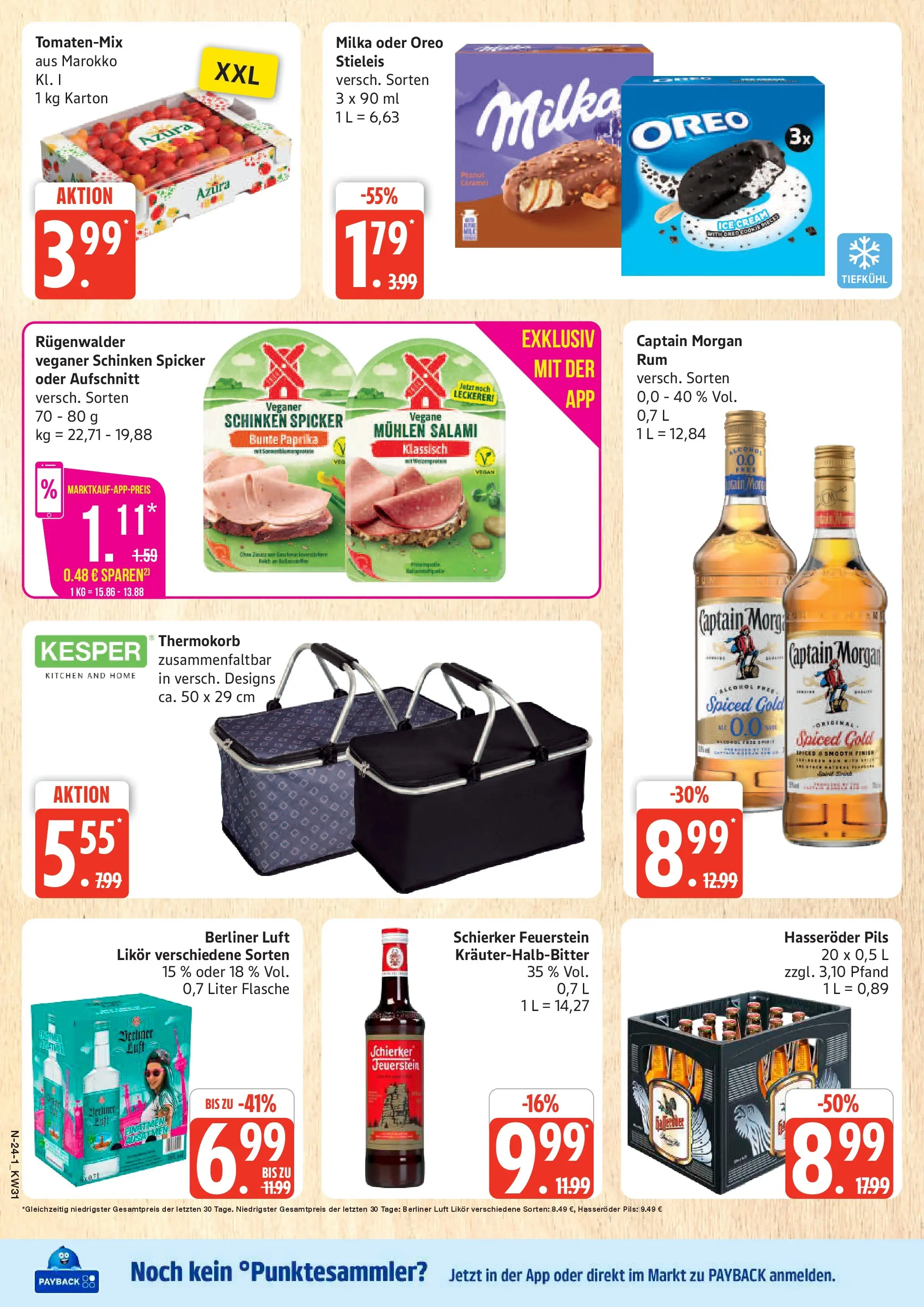 Marktkauf Prospekt Buxtehude (ab 27.07.2026) » Angebote online | Seite: 24 | Produkte: Likör, Paprika, Captain morgan, Salami