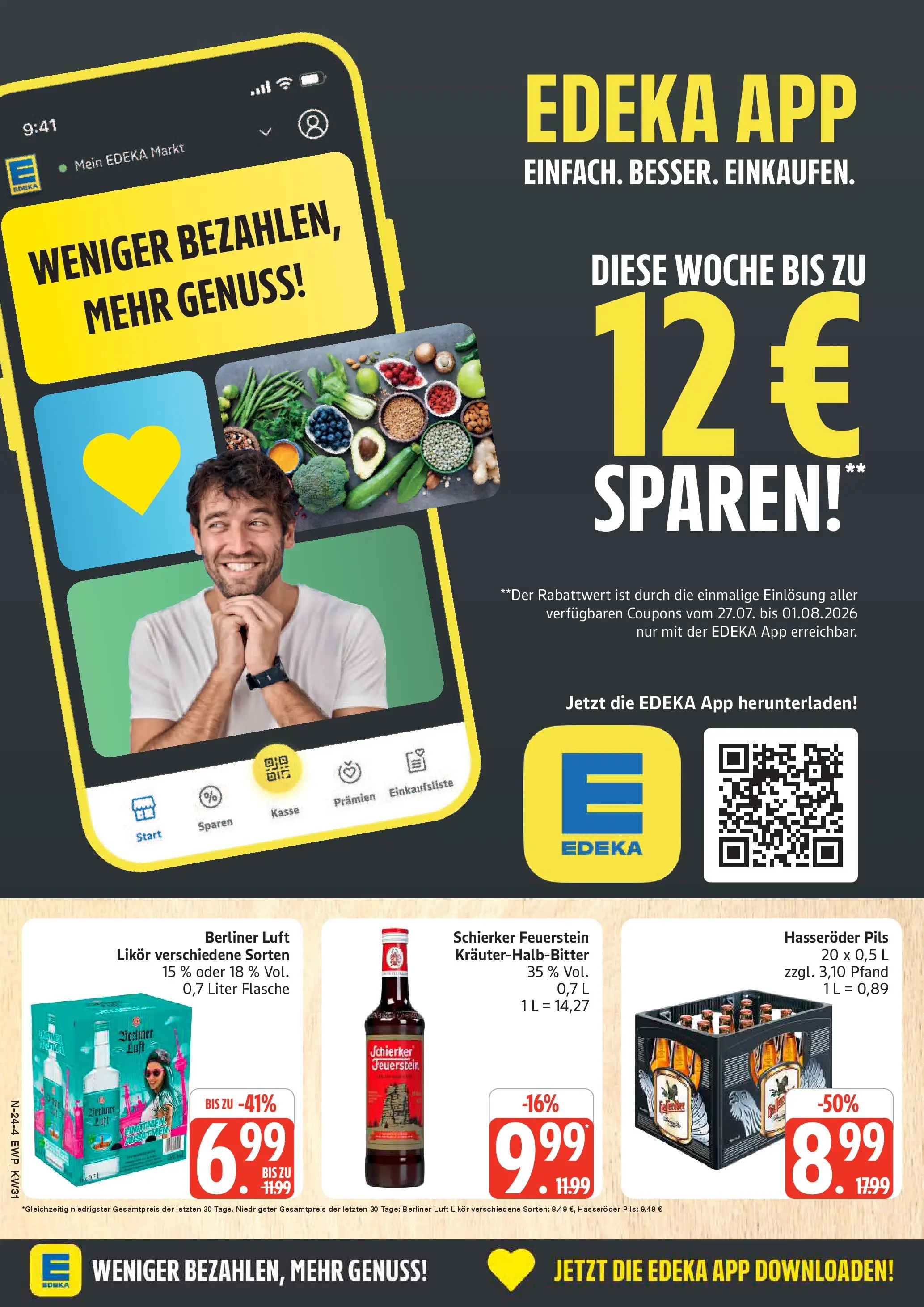 Edeka Prospekt Rostock (ab 27.07.2026) » Angebote Online | Seite: 27 | Produkte: Berliner, Likör, Pils, Hasseröder