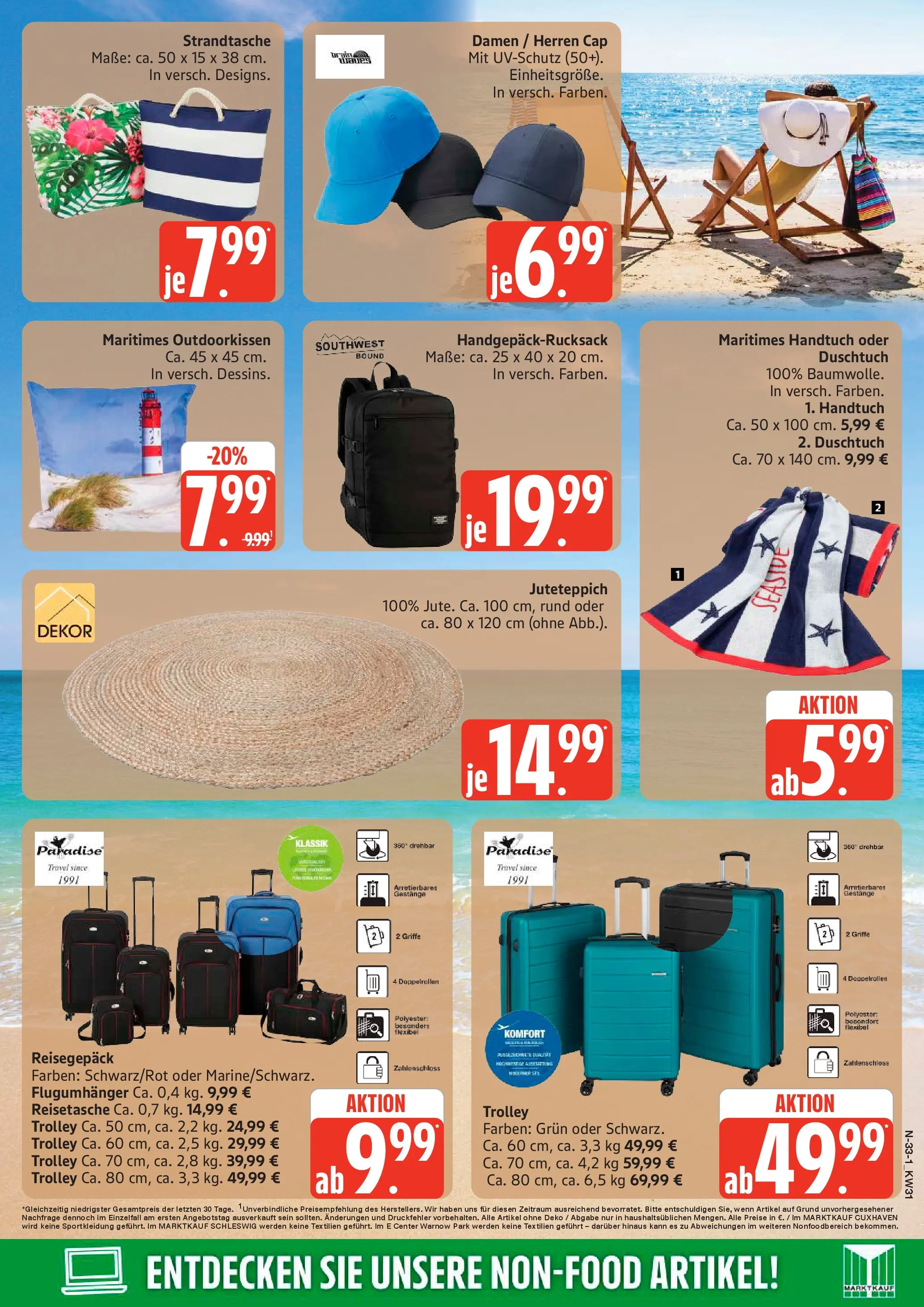 Marktkauf Prospekt Buxtehude (ab 27.07.2026) » Angebote online | Seite: 33 | Produkte: Reisetasche