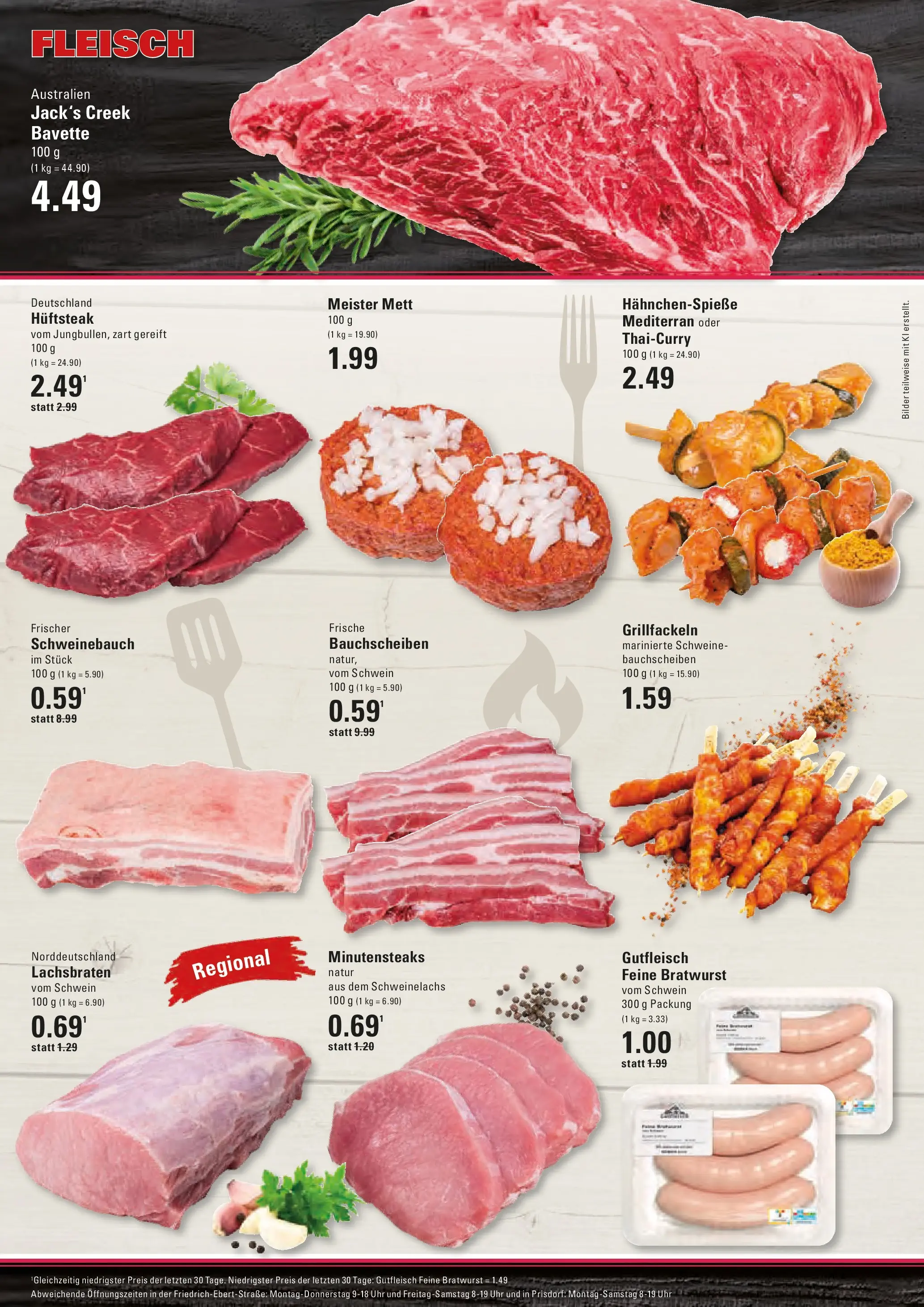 Marktkauf Prospekt Prisdorf (ab 27.07.2026) » Angebote online | Seite: 4 | Produkte: Schweinebauch, Bratwurst, Fleisch, Uhr
