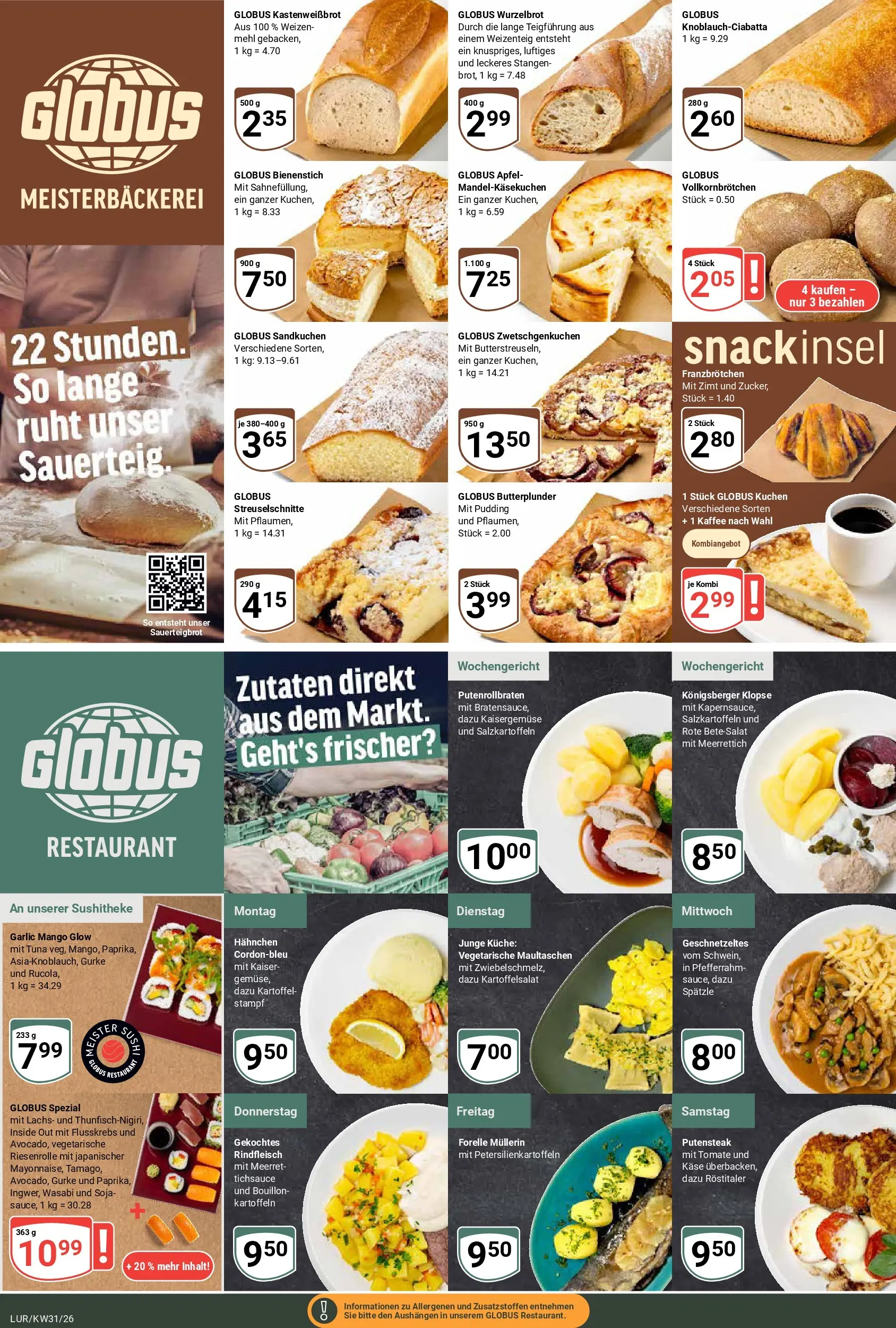 Globus Prospekt Hamburg (ab 27.07.2026) » Angebote online | Seite: 9 | Produkte: Kaffee, Äpfel, Pudding, Salat