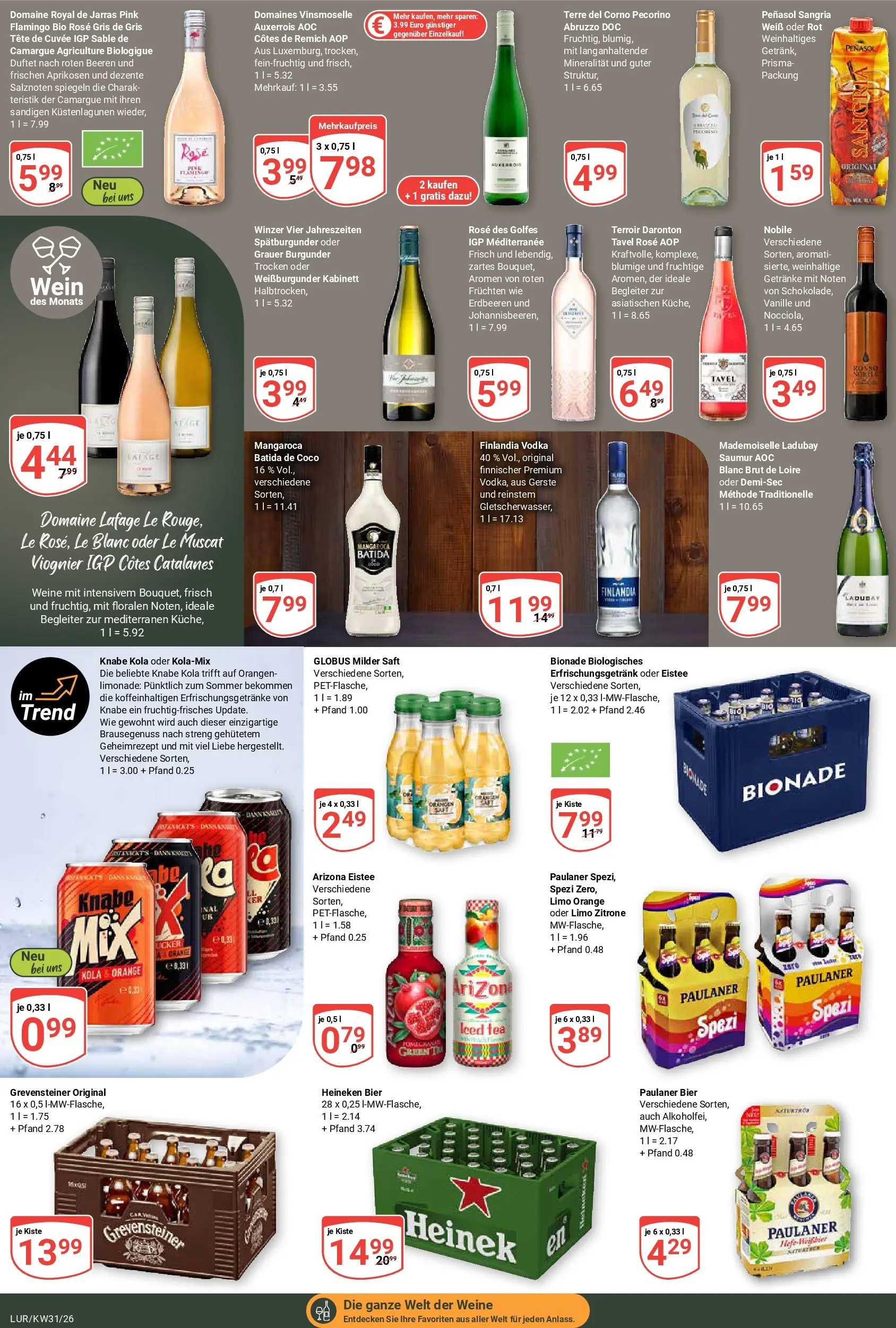 Globus Prospekt Hamburg (ab 27.07.2026) » Angebote online | Seite: 16 | Produkte: Bier, Zitrone, Wein, Paulaner